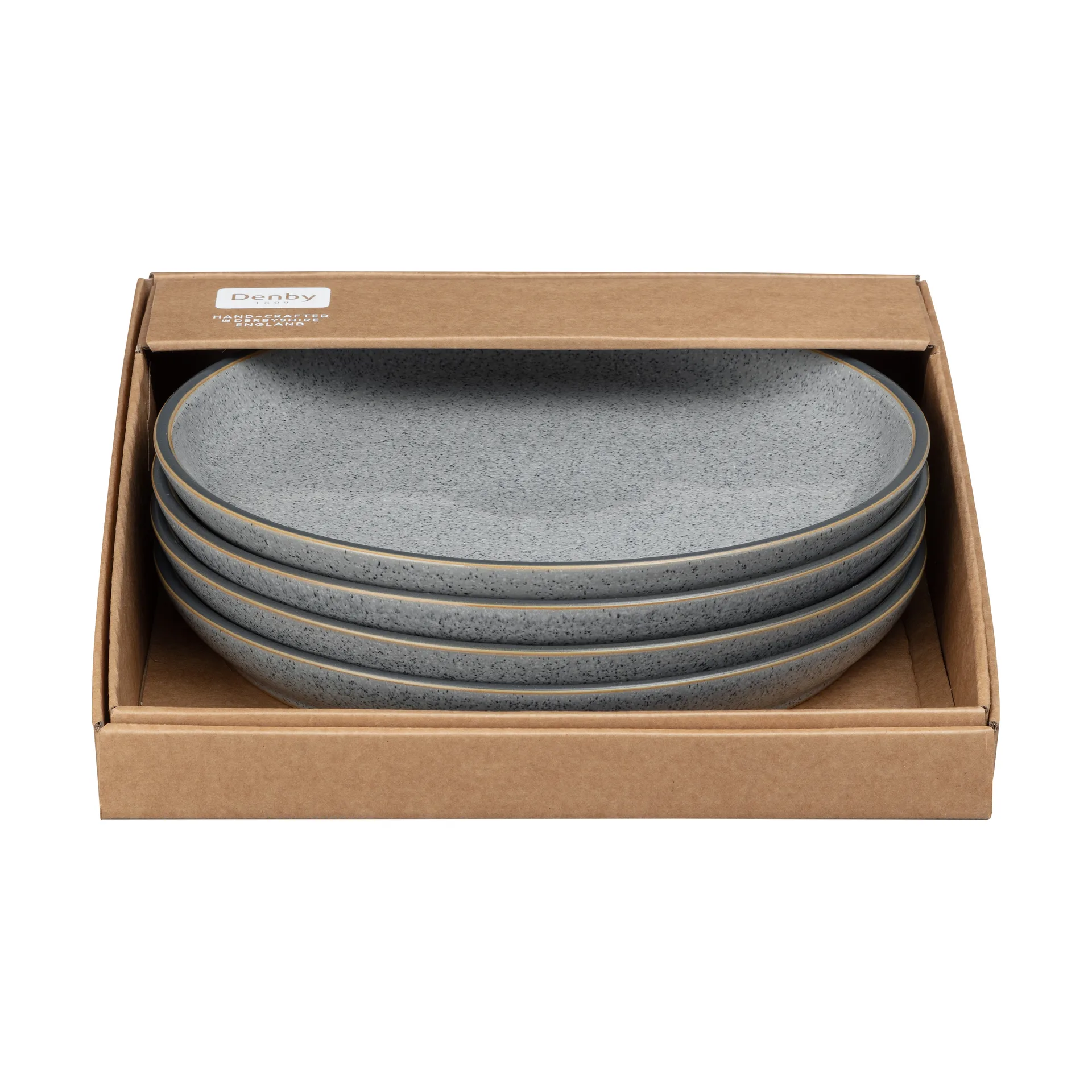 Studio Grey coupe Teller 26cm 4er Pack, Granite Denby