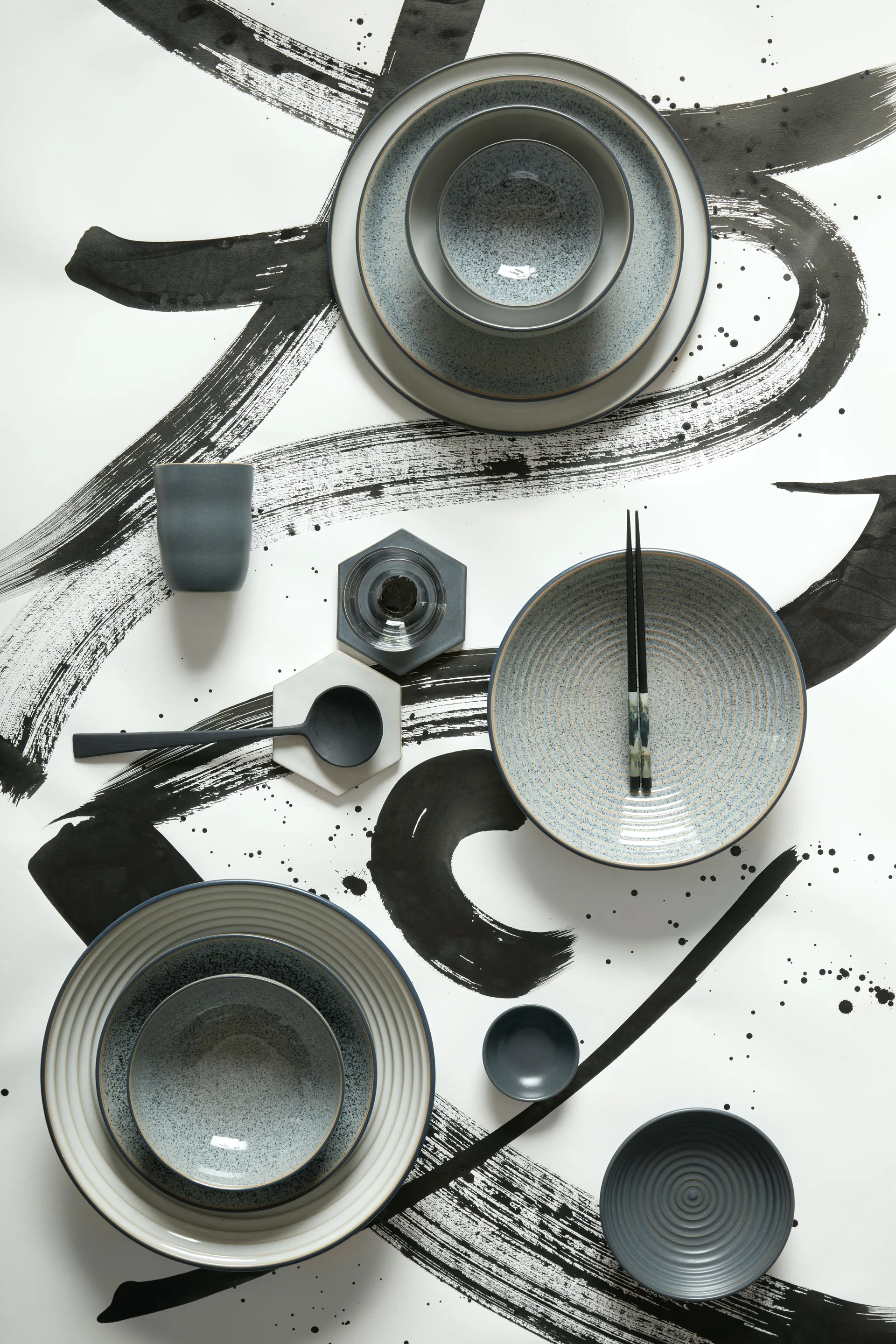 Studio Grey Schale geriffelt 31cm, Granite Denby