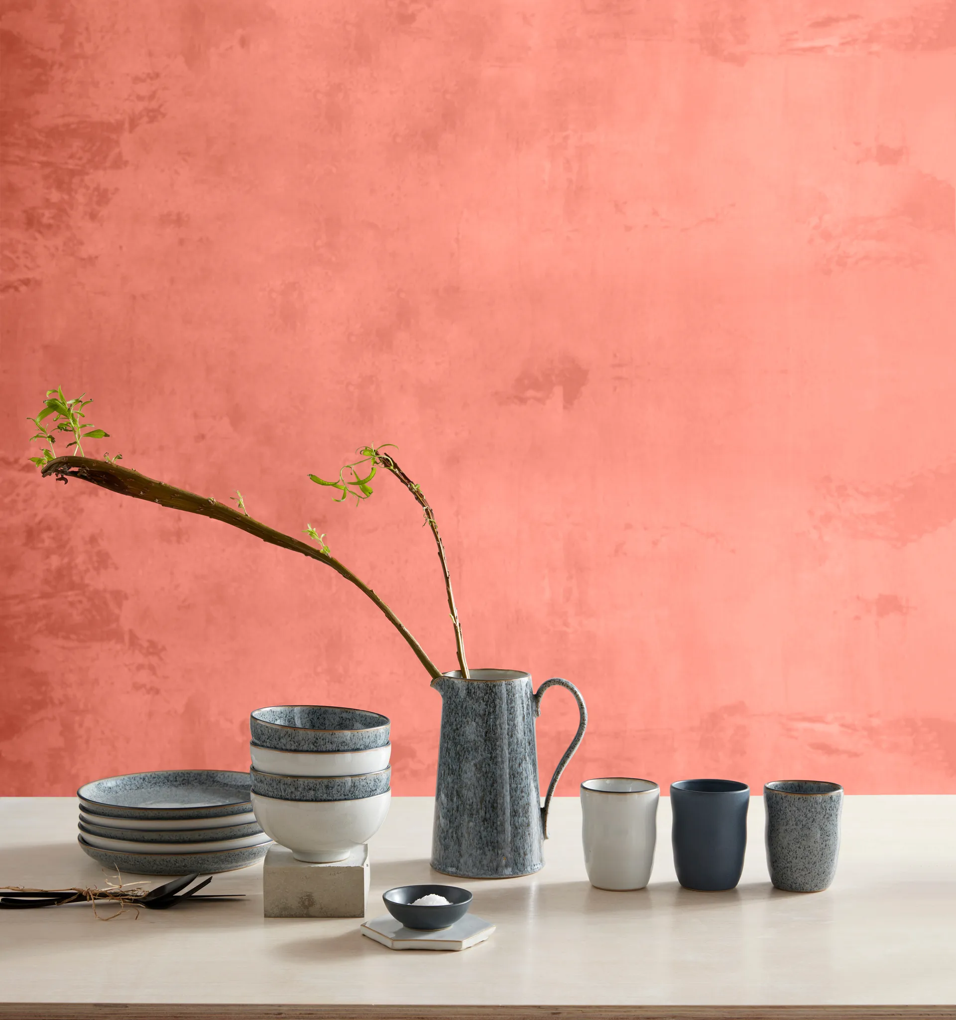 Studio Grey Teller 21cm 4er Pack, Granite Denby