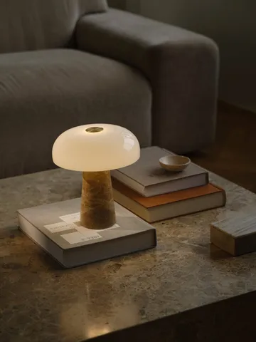 Glänzende Tischlampe - Beige, Mini, 24 cm - Design For The People