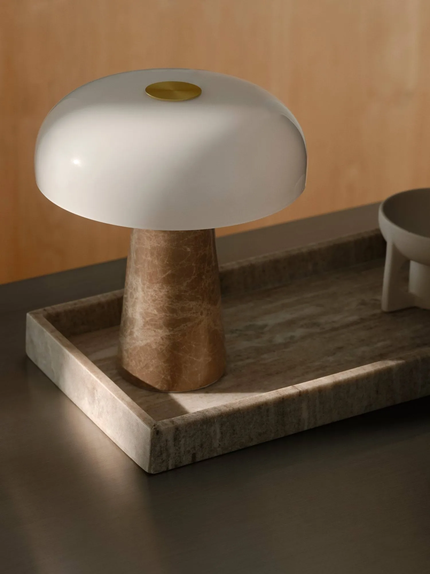Glänzende Tischlampe, Beige, Mini, 24 cm Design For The People