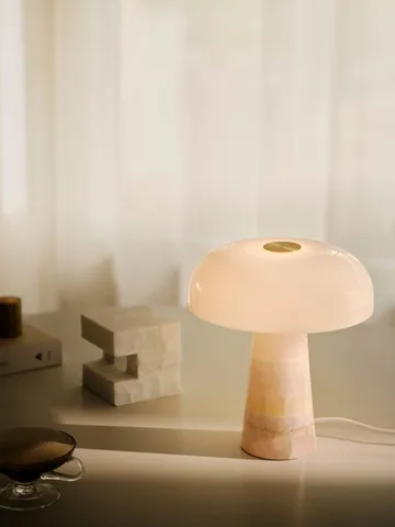 Glänzende Tischlampe - Rosa, Mini, 24 cm - Design For The People