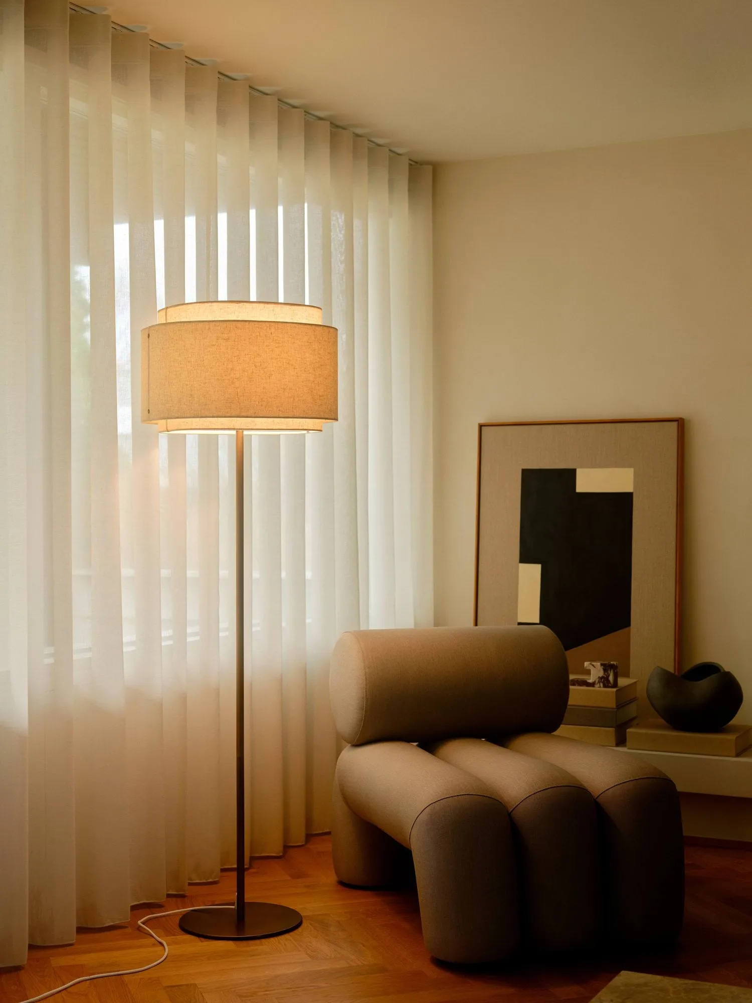 Takai Stehleuchte, Beige, 150 cm Design For The People