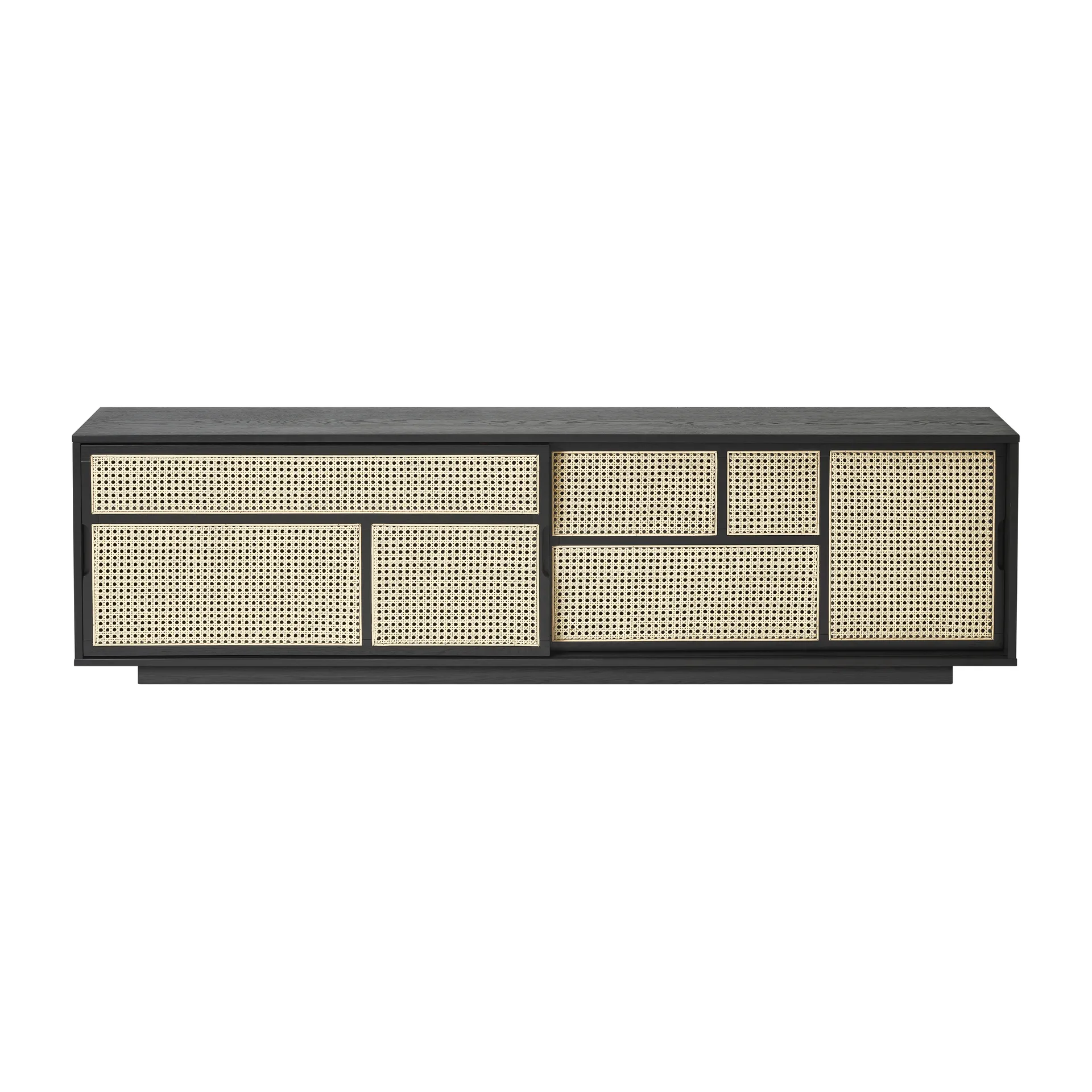 Air sideboard low, Schwarz, Rattan Design House Stockholm