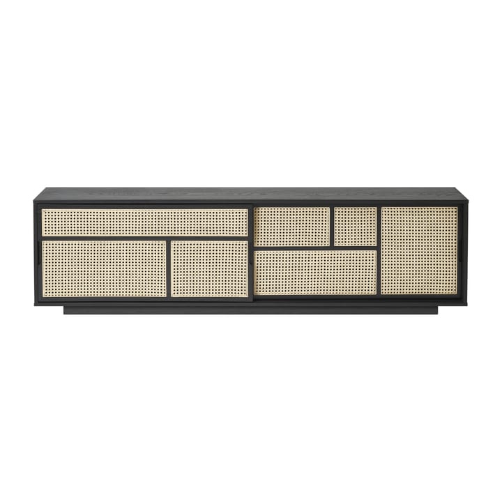 Air sideboard low - Schwarz, Rattan - Design House Stockholm