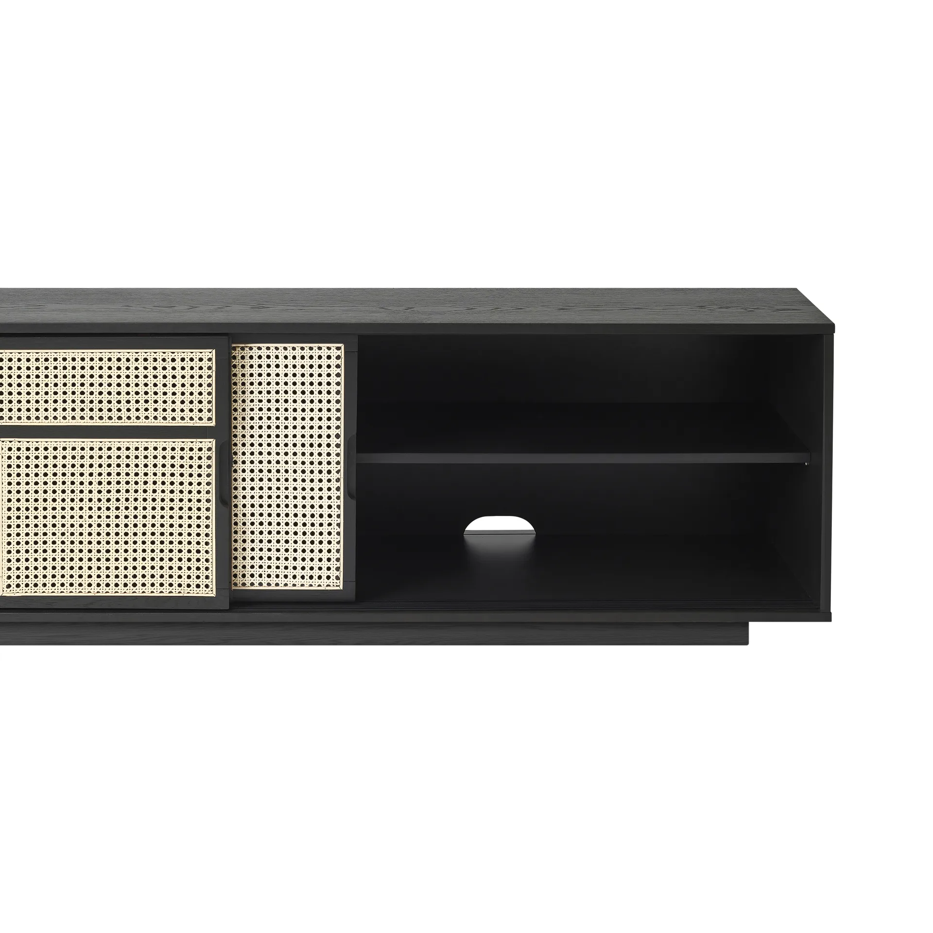 Air sideboard low, Schwarz, Rattan Design House Stockholm