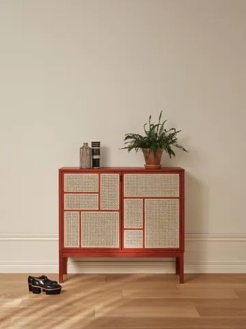 Air sideboard - Red, 120x110 cm, mit Beinen - Design House Stockholm