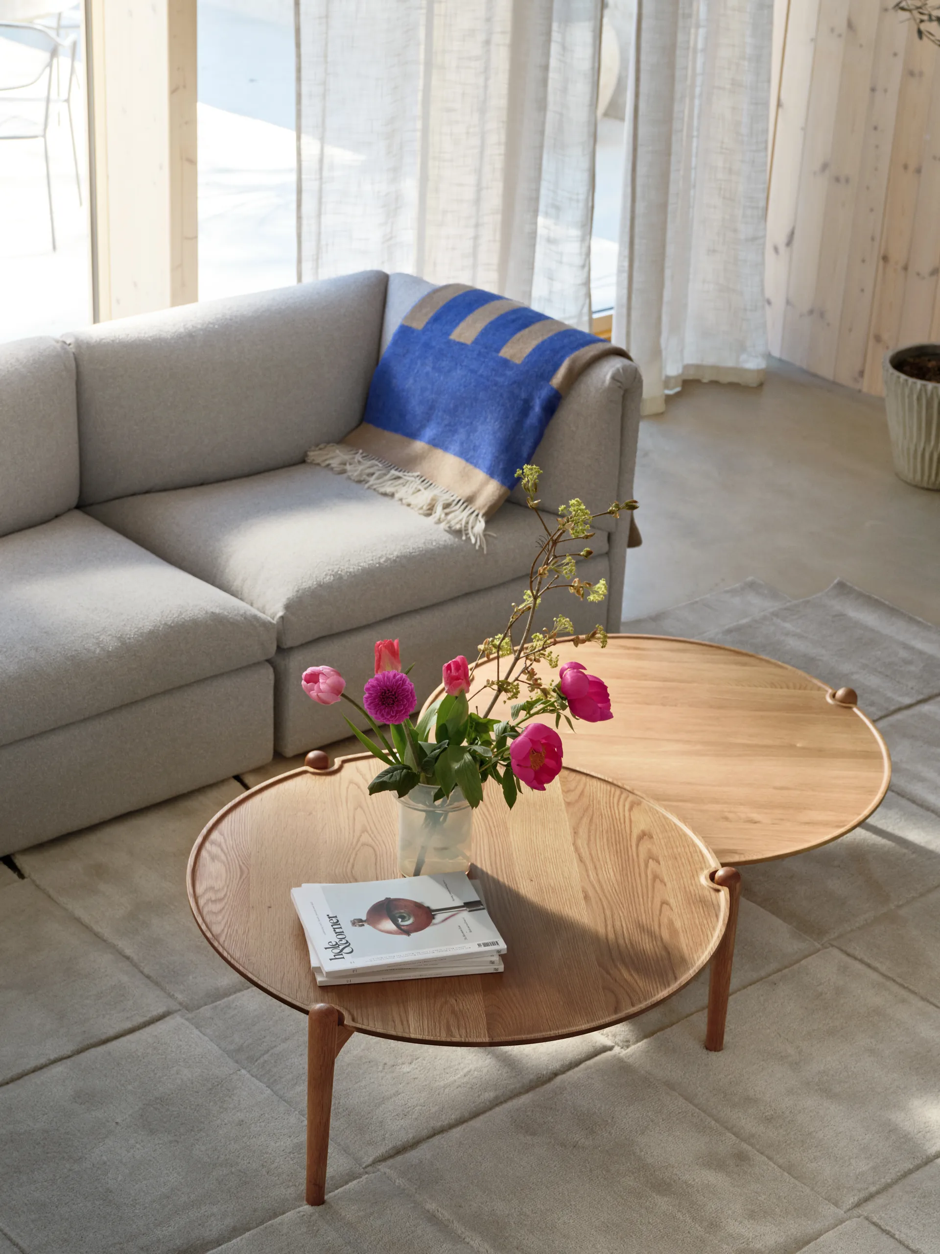 Aria Couchtisch, Light oak, Ø50x37 cm Design House Stockholm