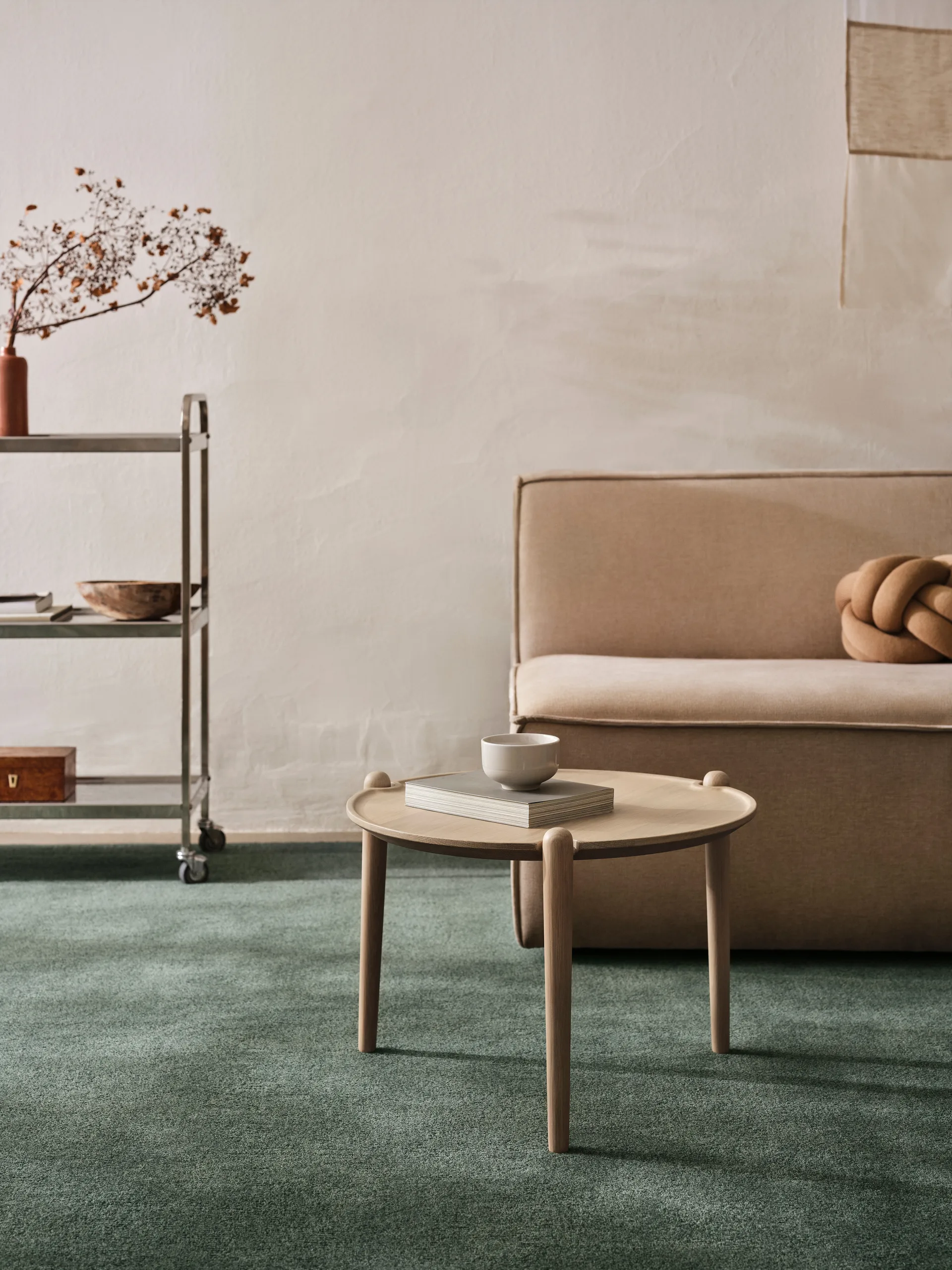 Aria Couchtisch, Light oak, Ø50x37 cm Design House Stockholm