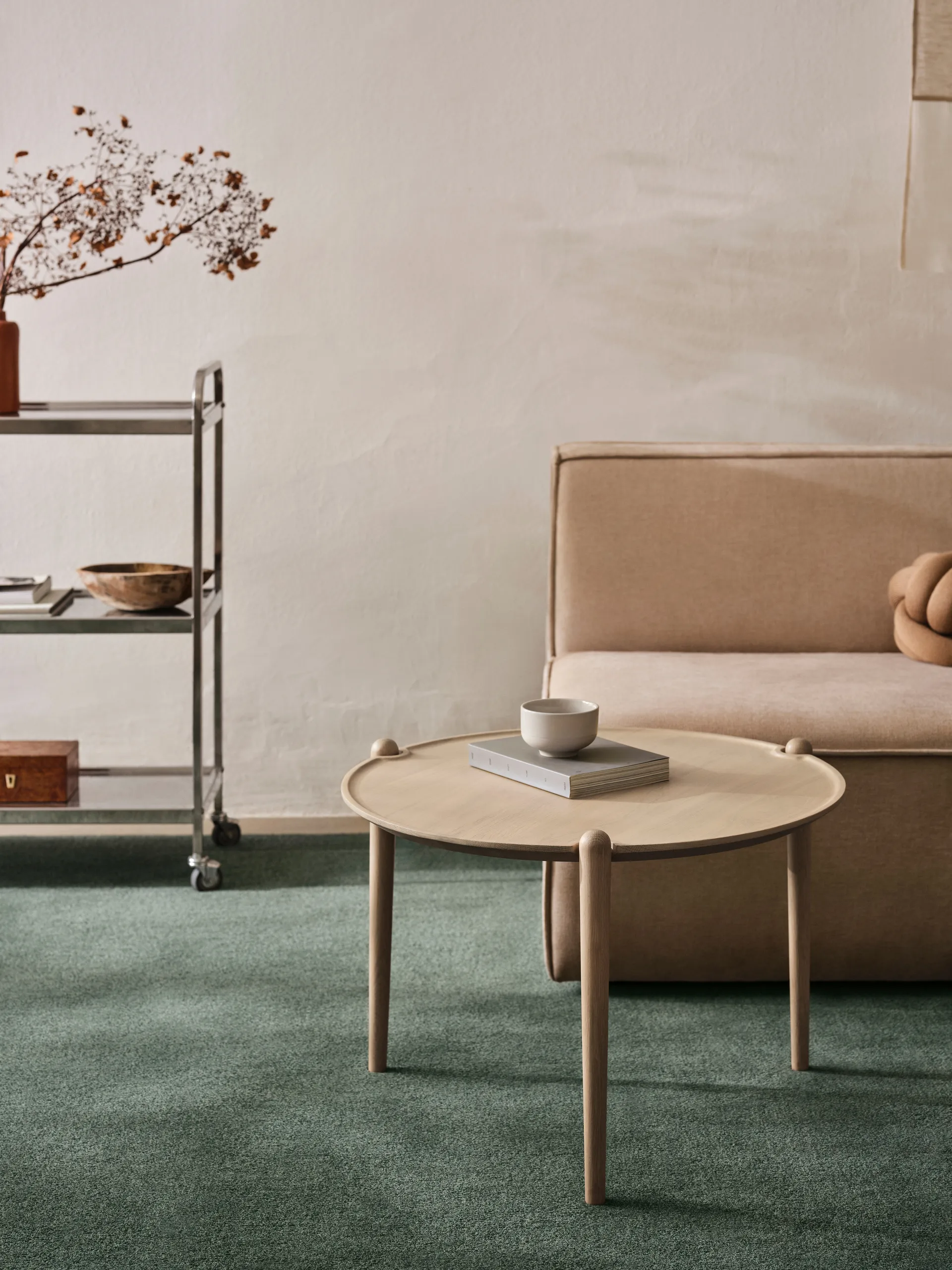 Aria Couchtisch, Light oak, Ø60x46 cm Design House Stockholm