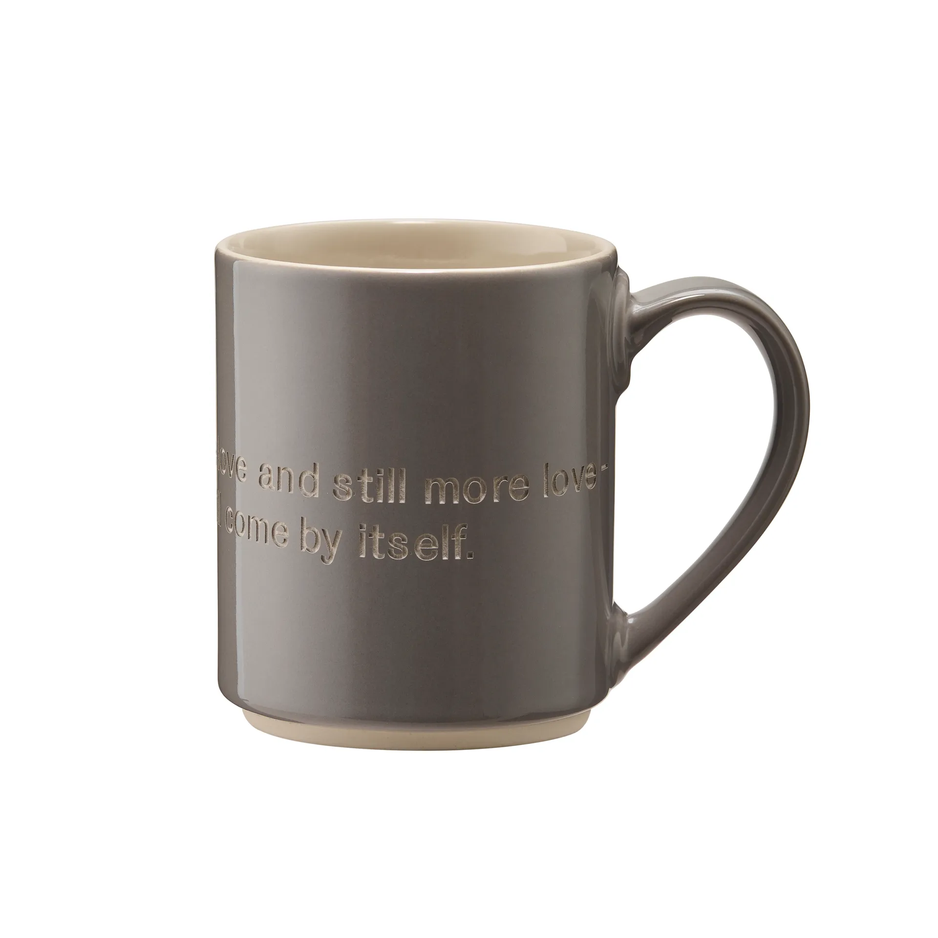 Astrid Lindgren Tasse, Give the children love, Grau-englisch Design House Stockholm