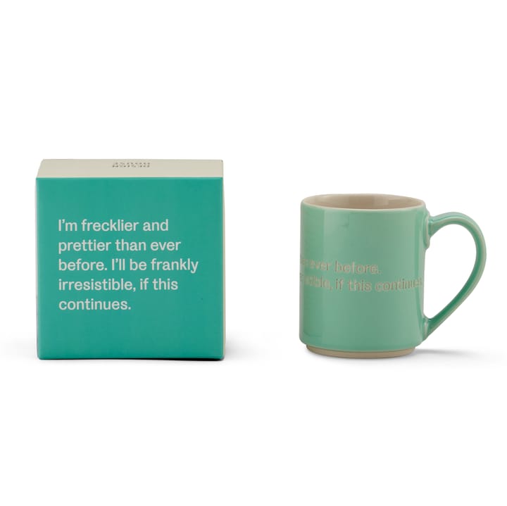 Astrid Lindgren Tasse, I am frecklier…, Grün-englisch Design House Stockholm