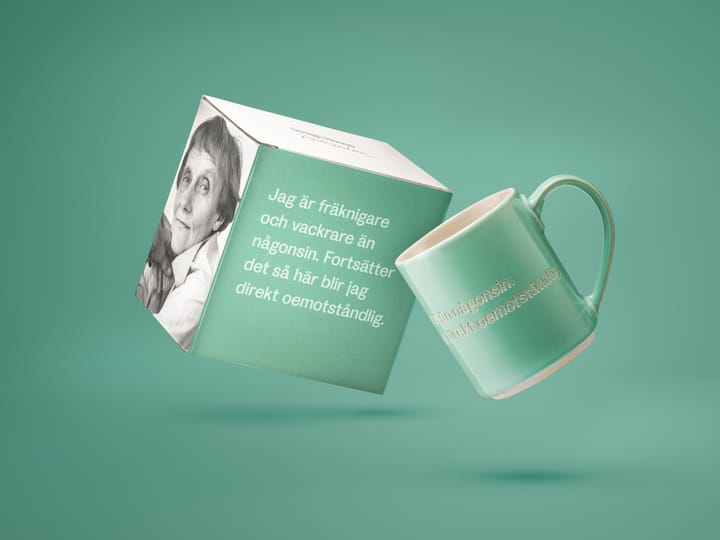 Astrid Lindgren Tasse, I am frecklier… - Grün-schwedisch - Design House Stockholm