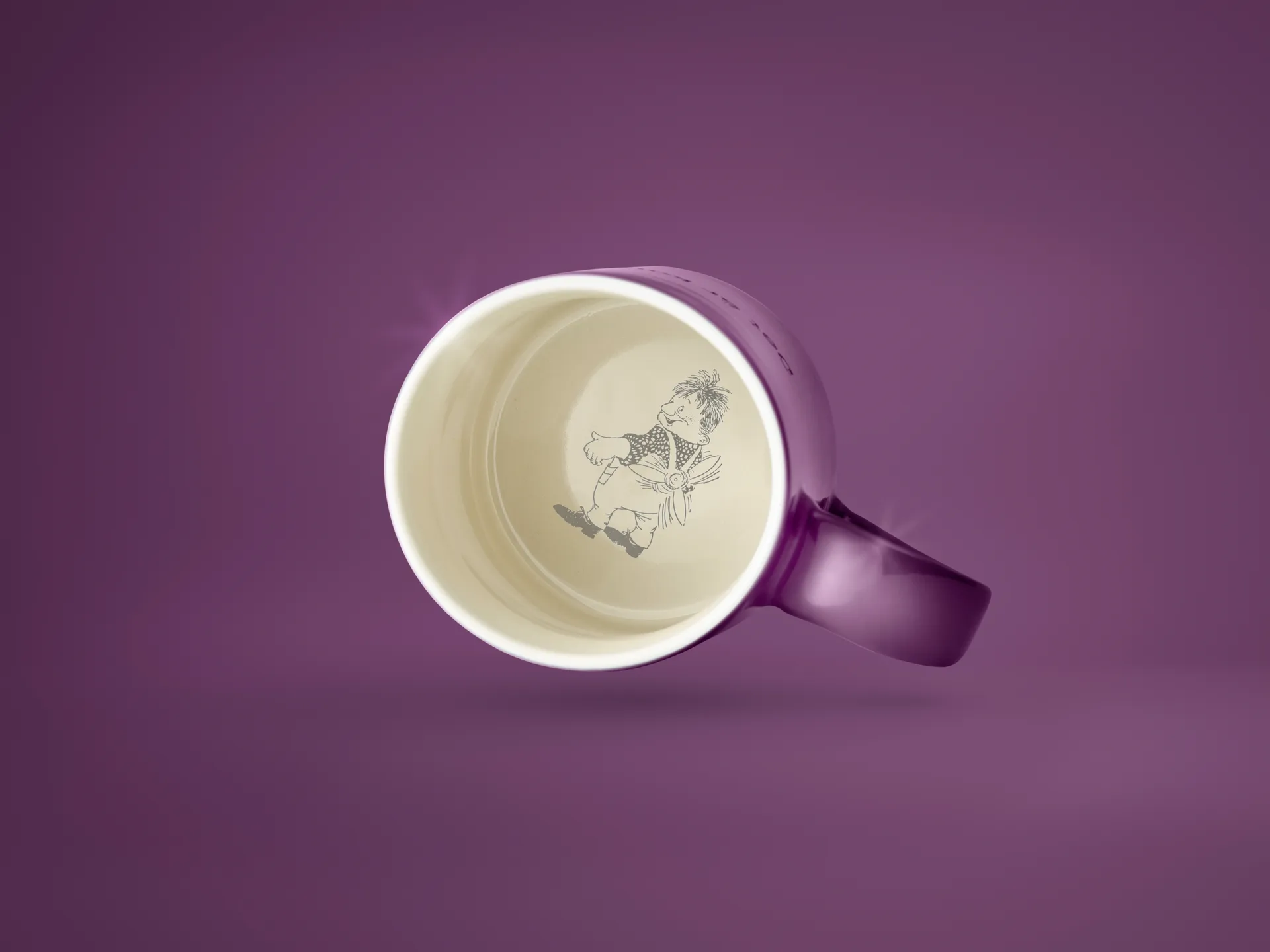 Astrid Lindgren Tasse, I am handsome, Lila-schwedisch Design House Stockholm