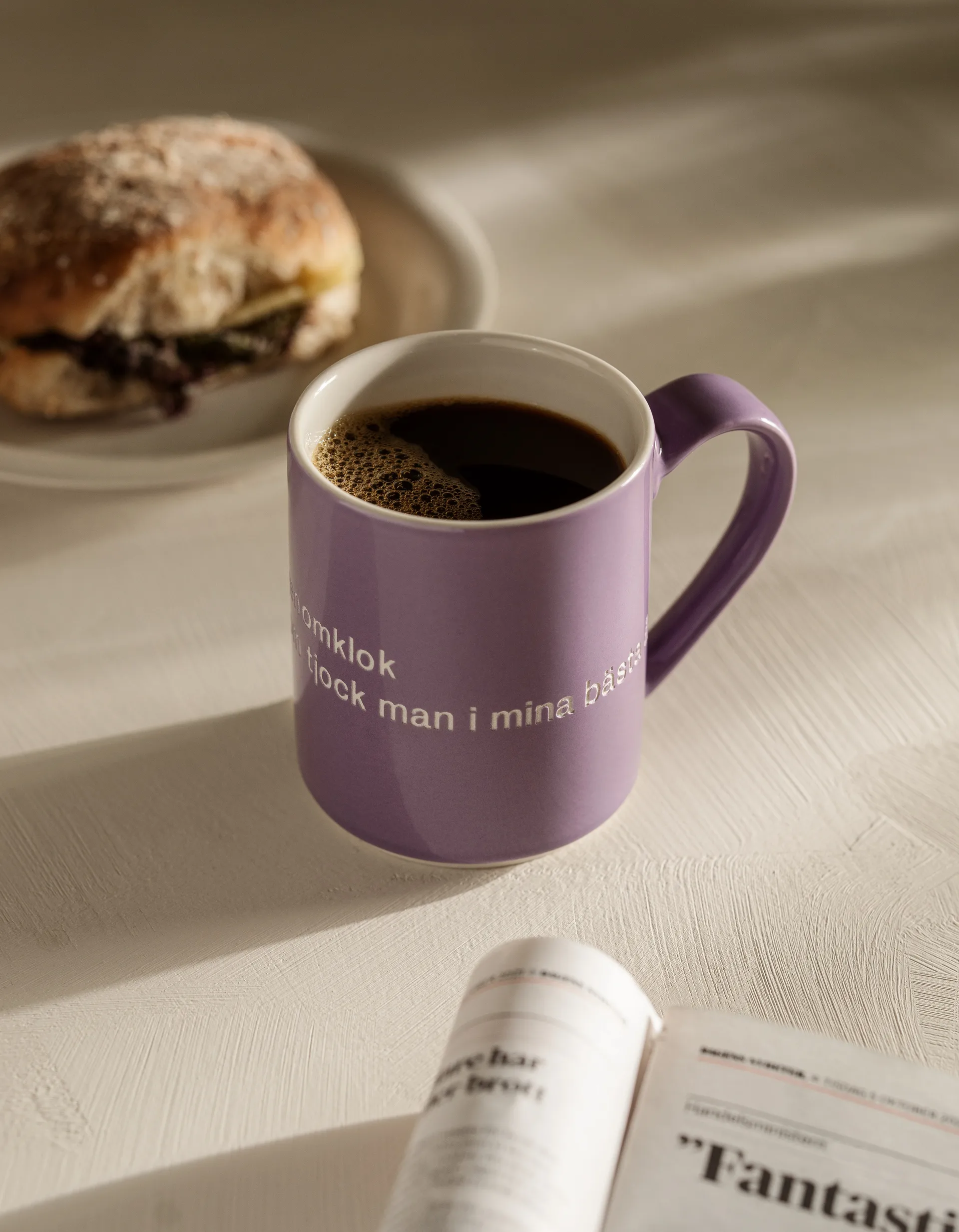 Astrid Lindgren Tasse, I am handsome, Lila-schwedisch Design House Stockholm