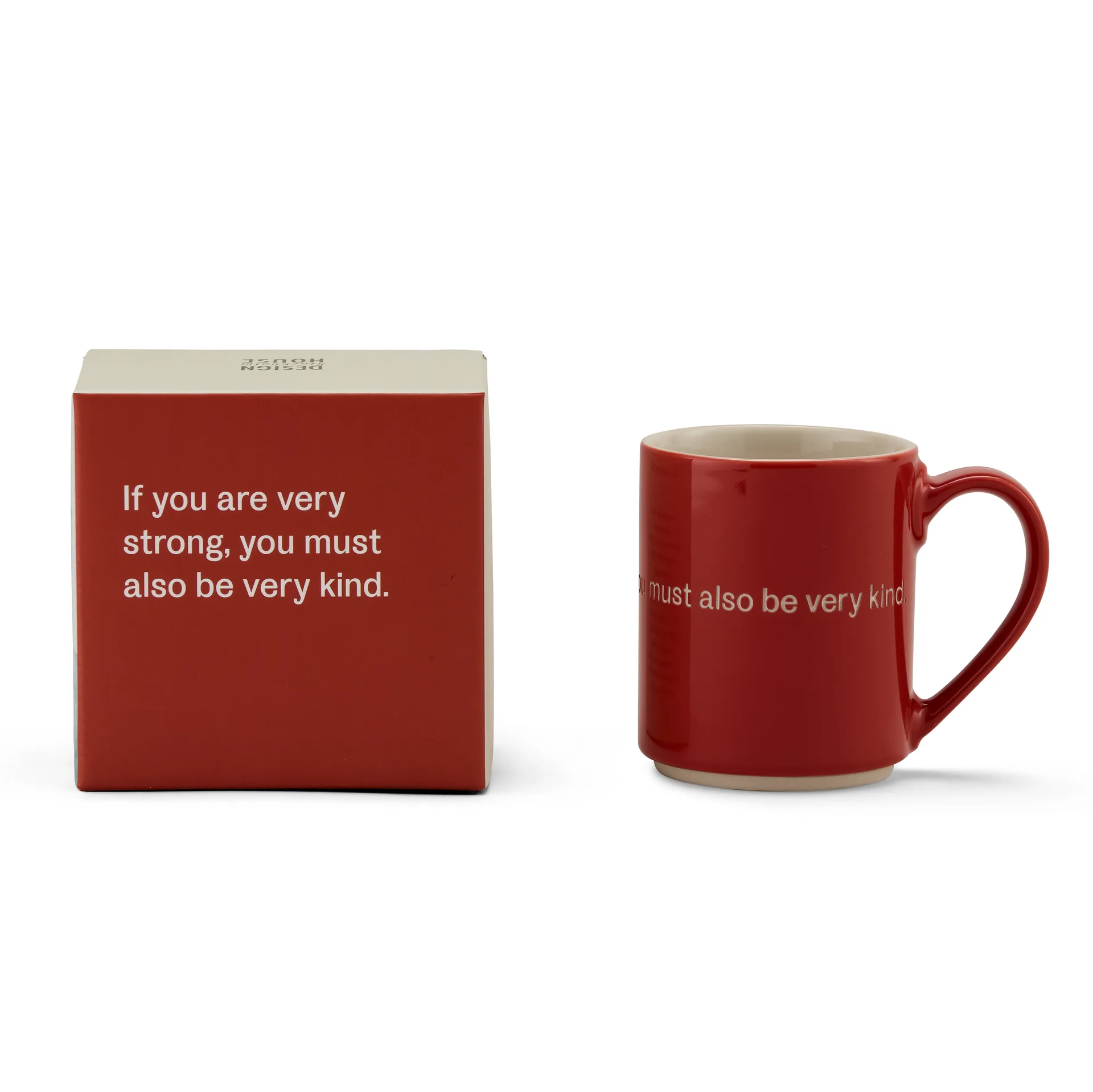 Astrid Lindgren Tasse, If you are very strong, Rot-englisch Design House Stockholm