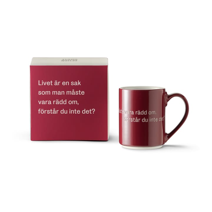 Astrid Lindgren Tasse, livet är en sak, Schwedischer Text Design House Stockholm