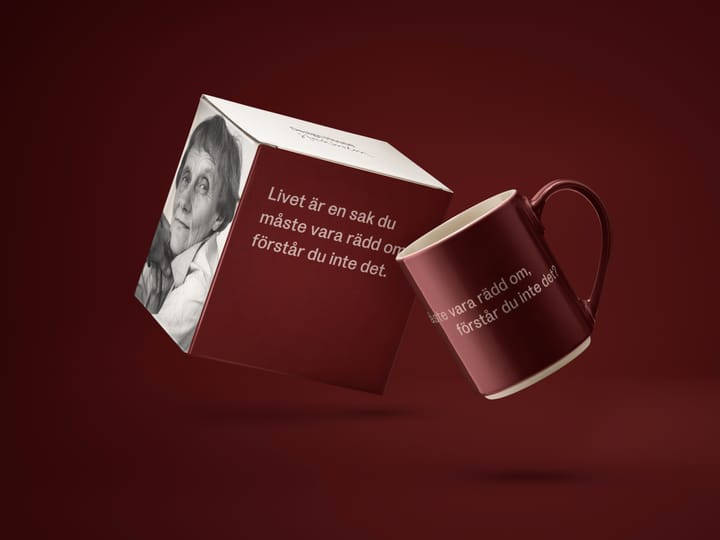 Astrid Lindgren Tasse, livet är en sak, Schwedischer Text Design House Stockholm