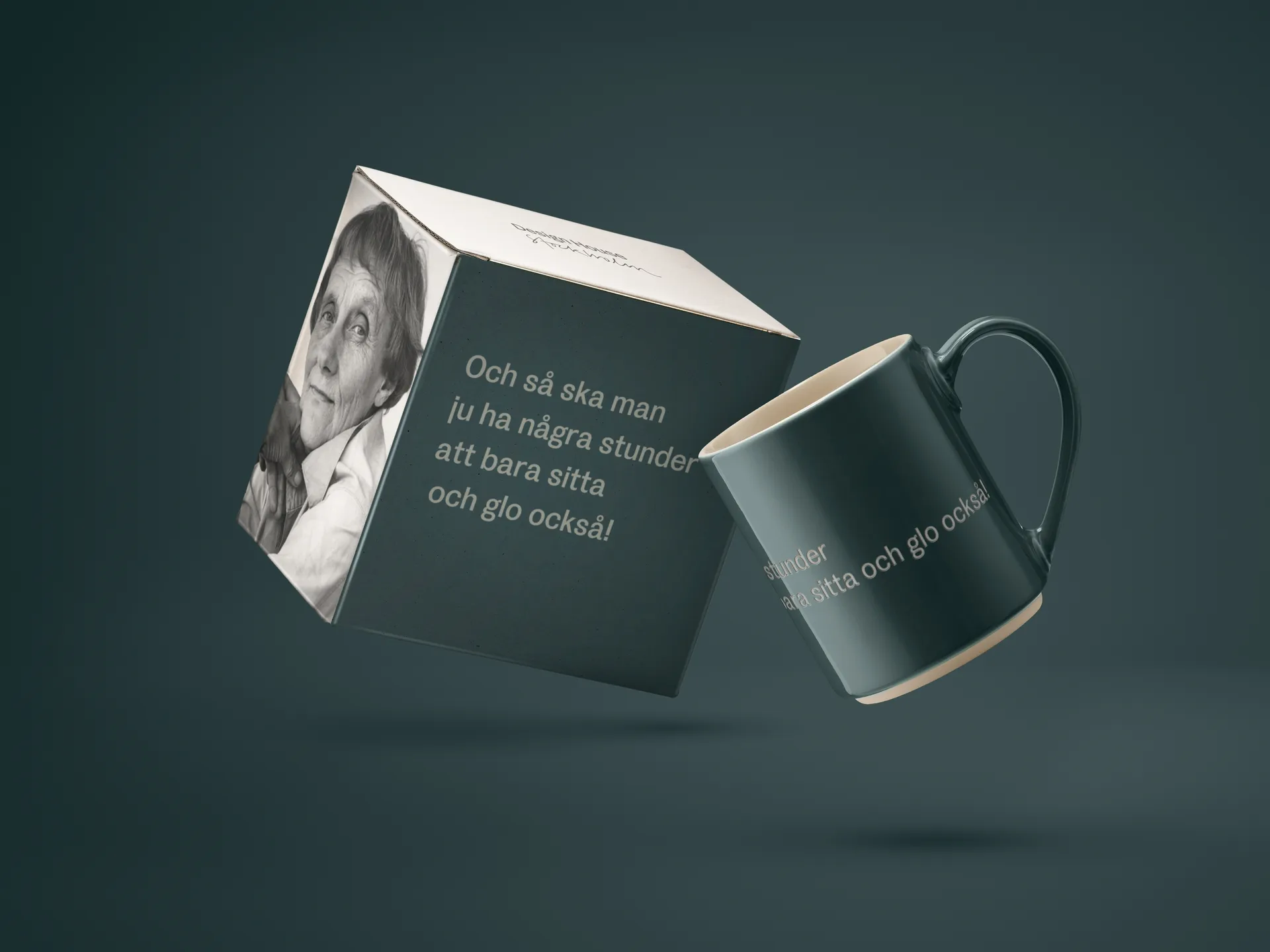 Astrid Lindgren Tasse, und så ska man ju ha, Schwedischer Text Design House Stockholm