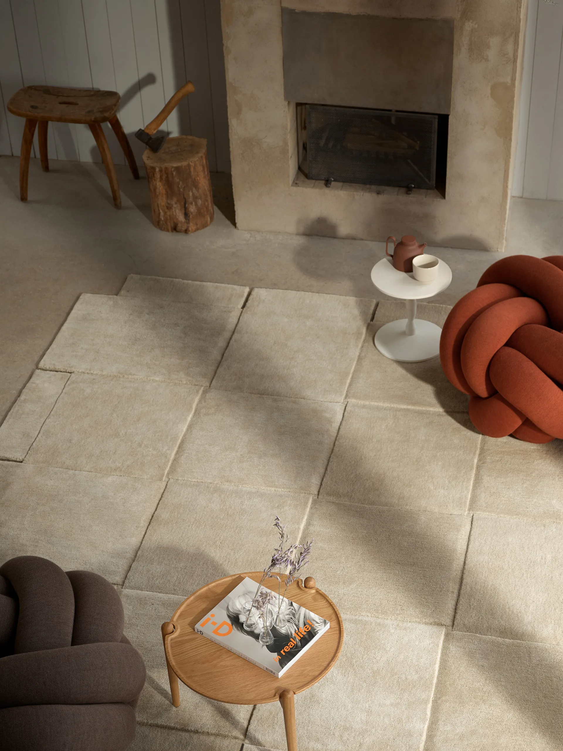 Basket Teppich beige, 245 x 245cm Design House Stockholm