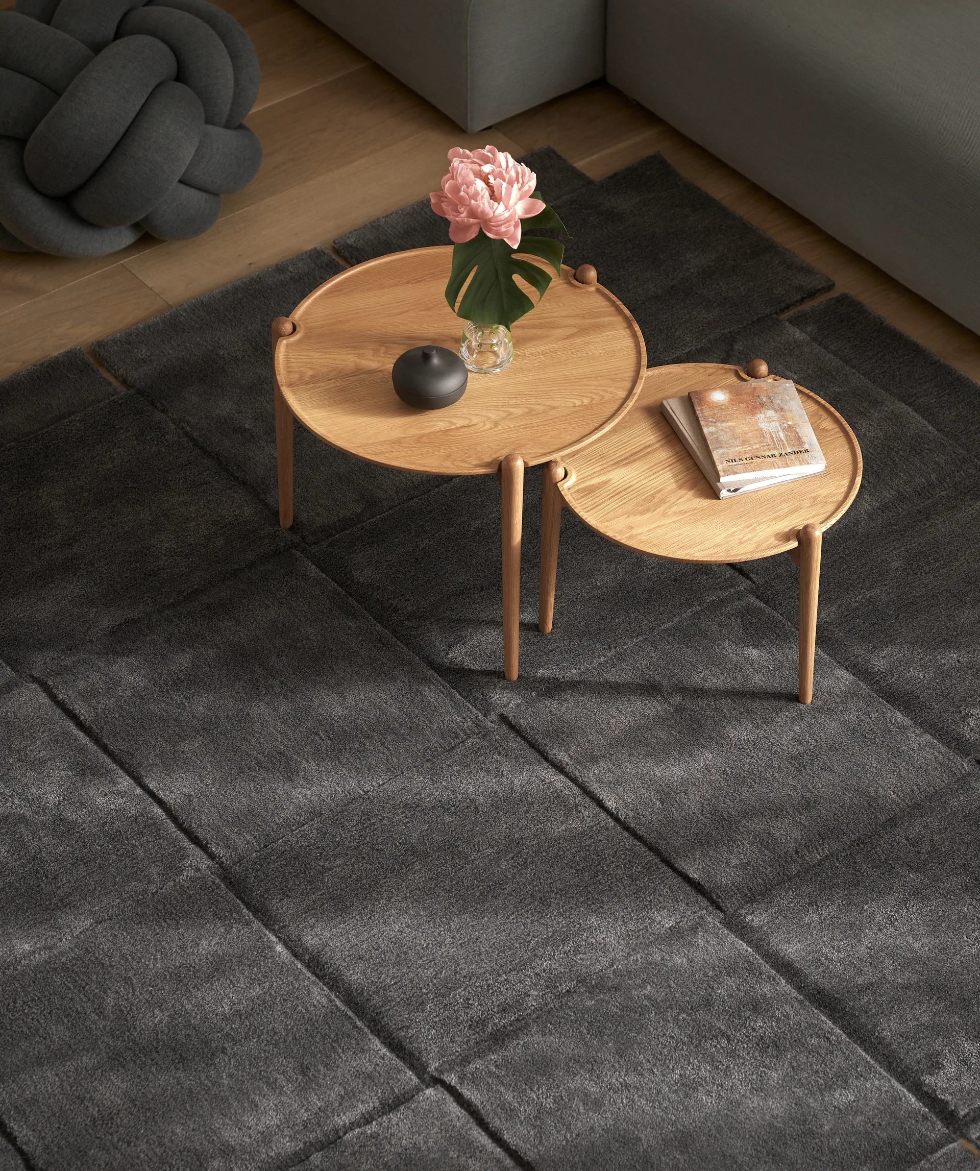 Basket Teppich, dunkel grau, 245 x 245cm Design House Stockholm