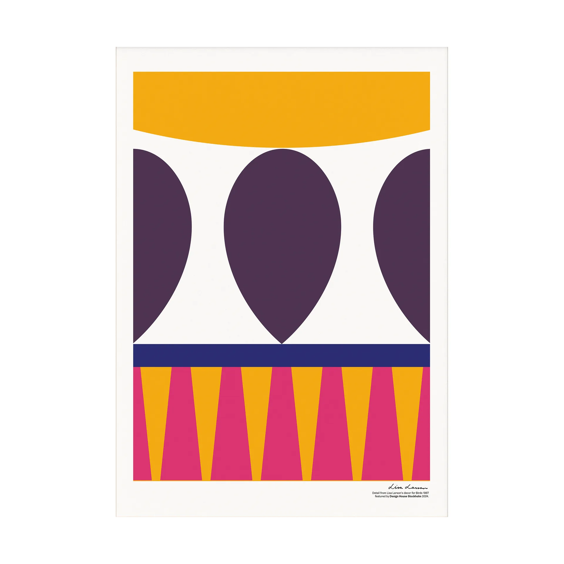 Birds 1967 Poster 50x70 cm, No. 1 Design House Stockholm