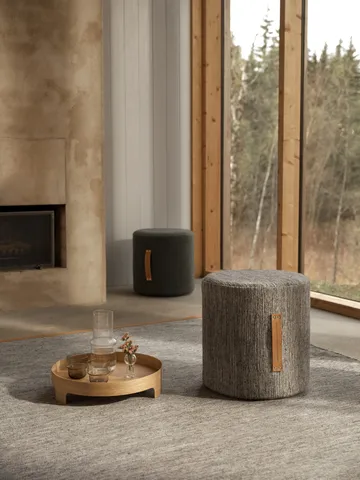 Björk runder Hocker hoch - Hellgrau, Ø45x45 cm - Design House Stockholm