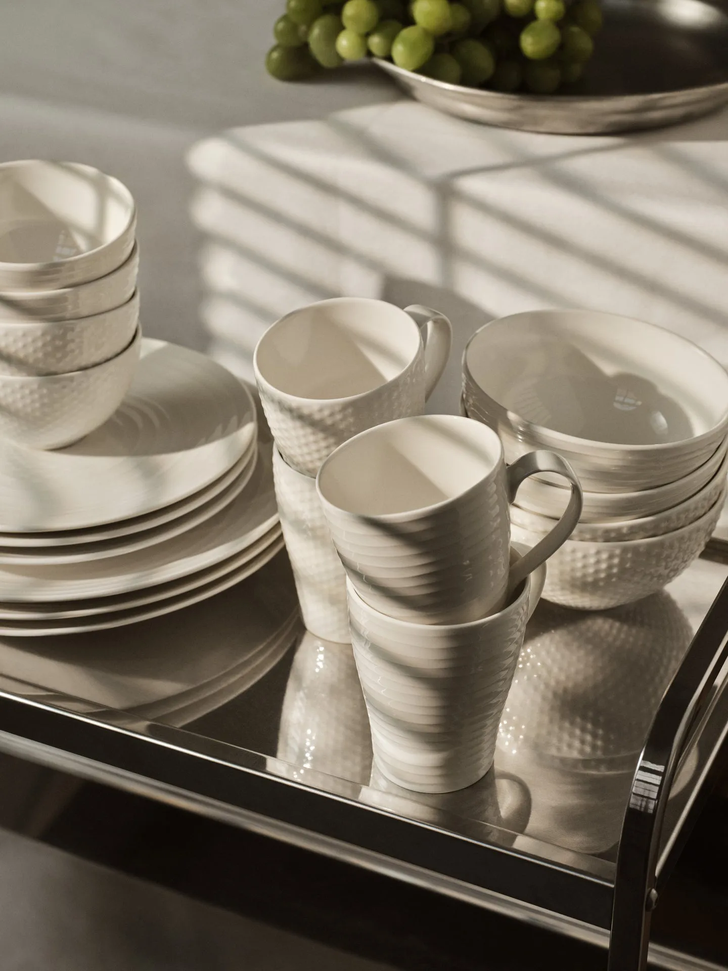 Blond Tasse, Weiß, gestreift Design House Stockholm