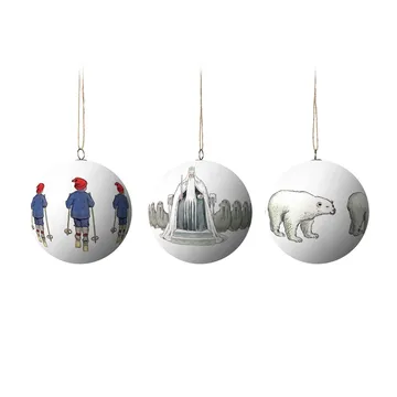 Elsa Beskow Weihnachtsbaumkugeln 3er Pack - King Winter - Design House Stockholm