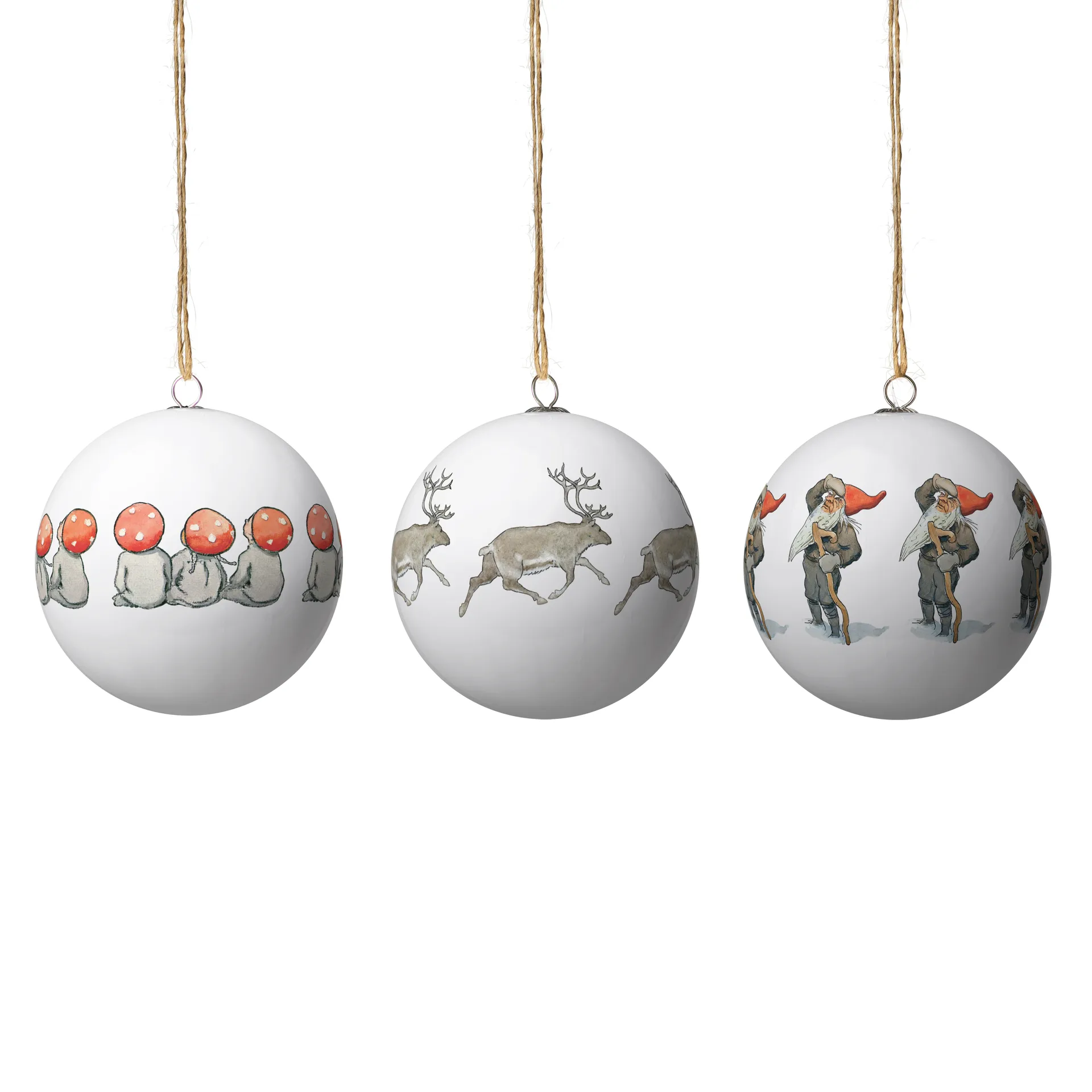 Elsa Beskow Weihnachtsbaumkugeln 3er Pack, Set nr 8 Design House Stockholm