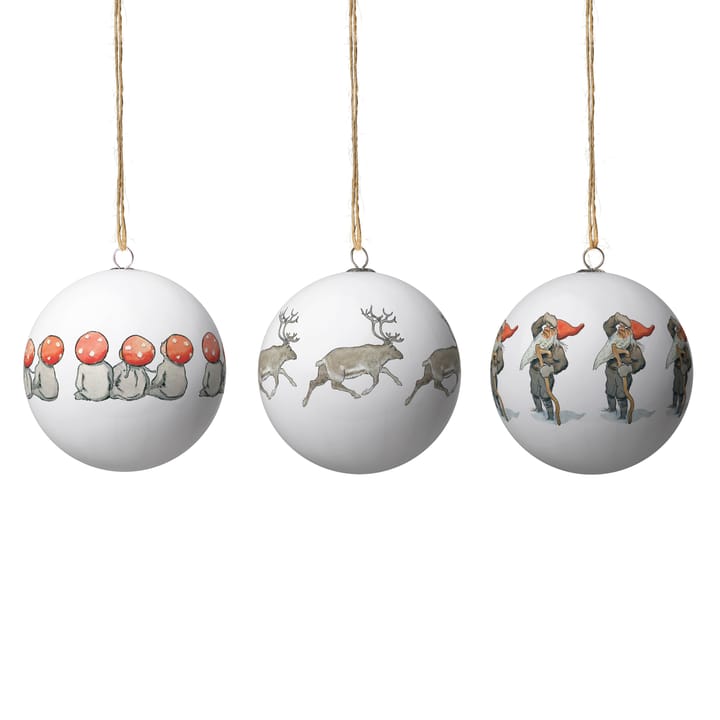 Elsa Beskow Weihnachtsbaumkugeln 3er Pack - Set nr 8 - Design House Stockholm