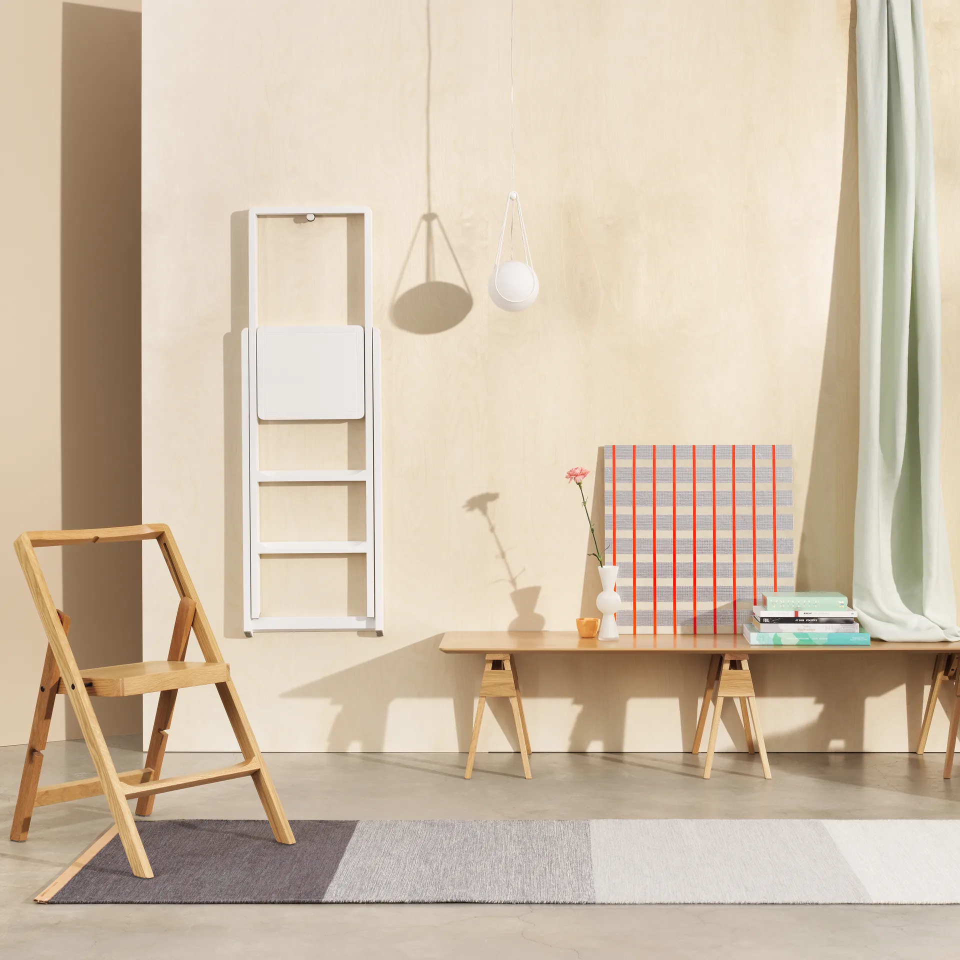 Fields Teppich 80x250 cm, Blau-grau Design House Stockholm