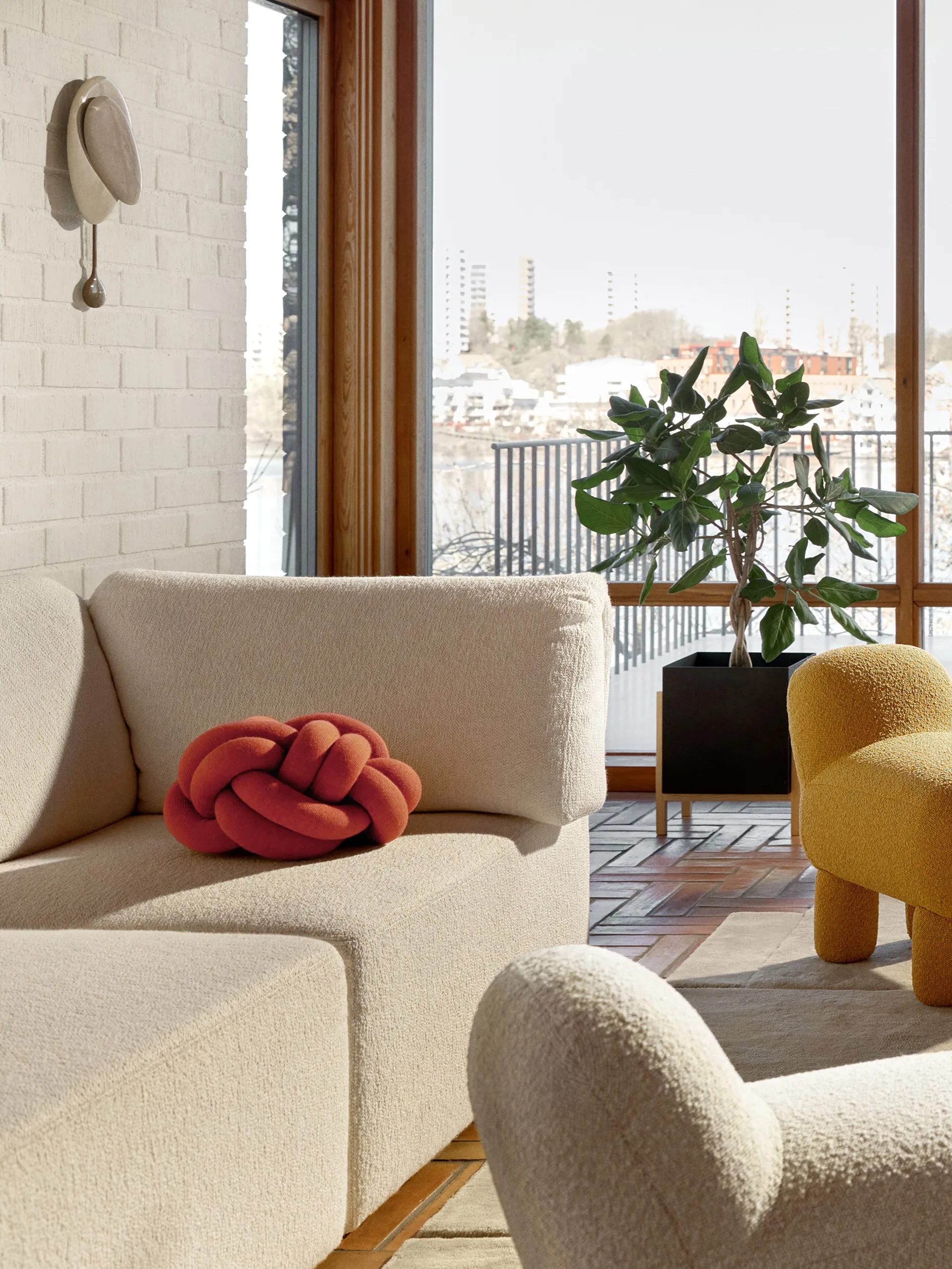 Knot Kissen, Orange red Design House Stockholm