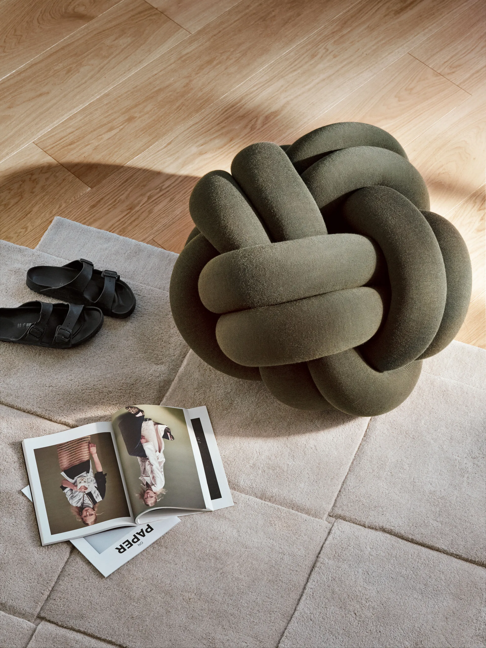 Knot Kissen XL, Forest Green Design House Stockholm