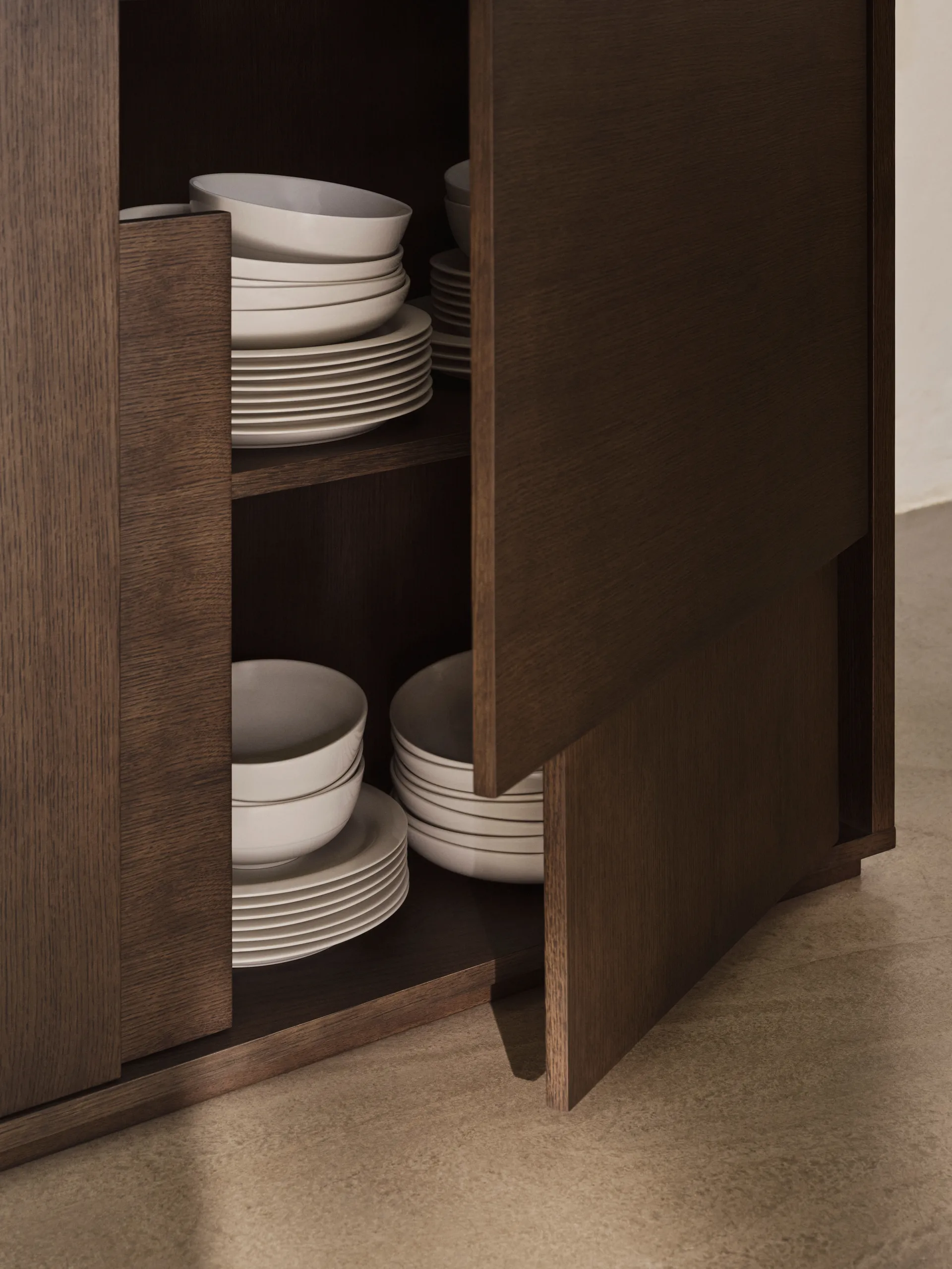Layer Sideboard, Dunkle Eiche, 120x110, mit Beinen Design House Stockholm