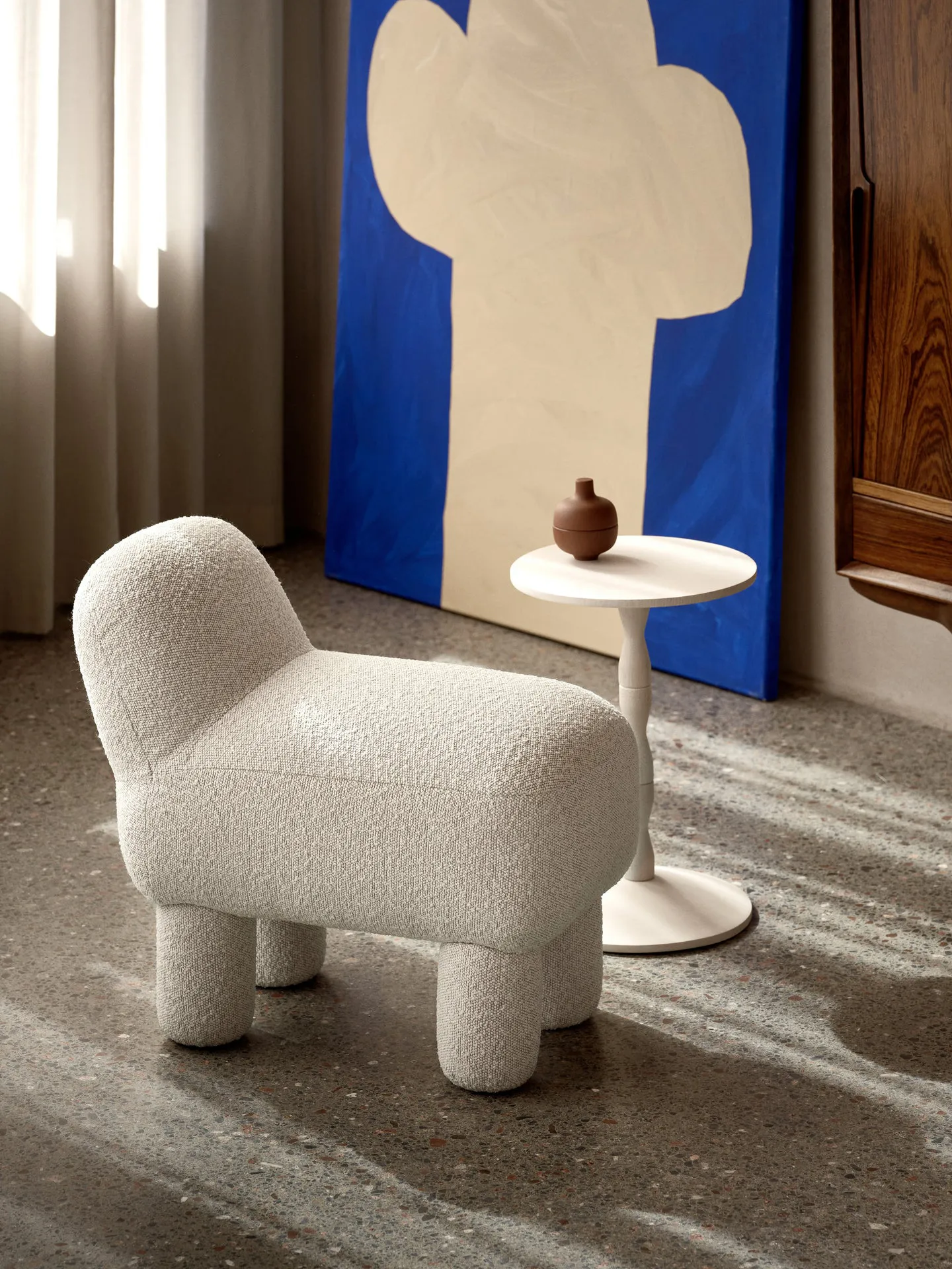 Lulu Pouf 36 x 65cm, Cream Design House Stockholm