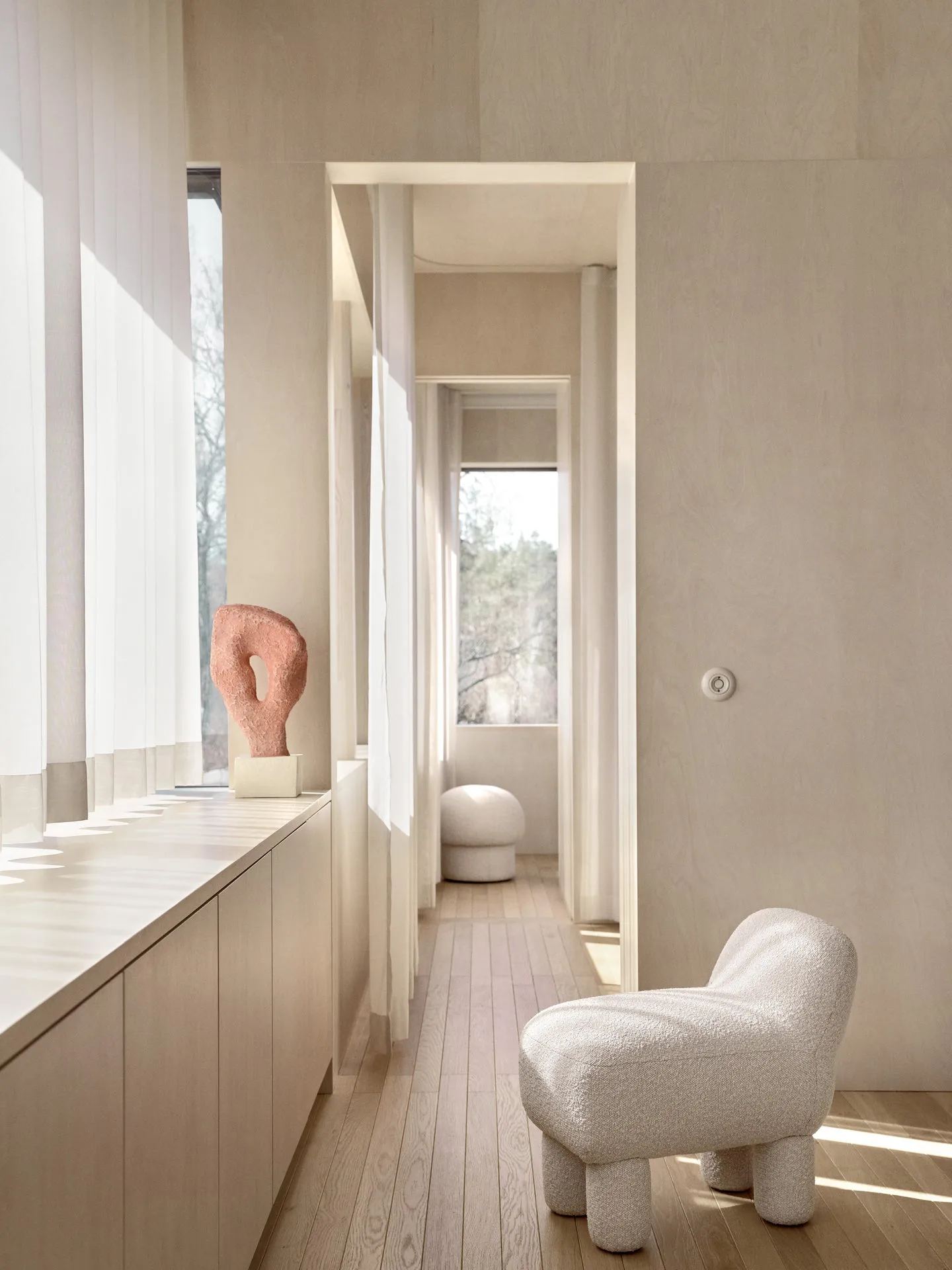 Lulu Pouf 36 x 65cm, Cream Design House Stockholm