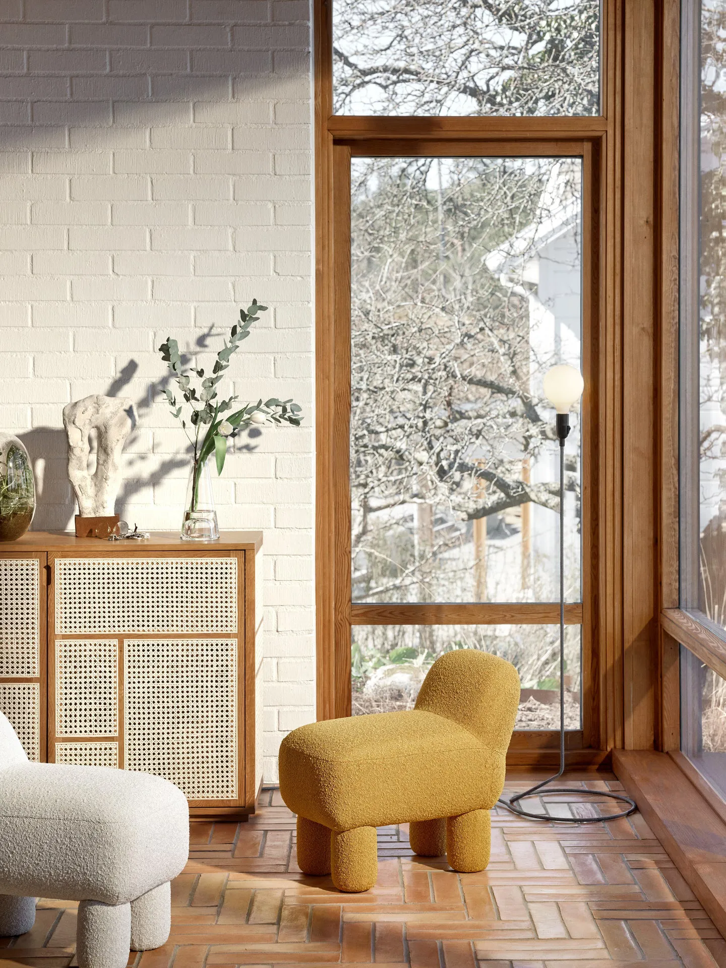 Lulu Pouf 36 x 65cm, Yellow Design House Stockholm