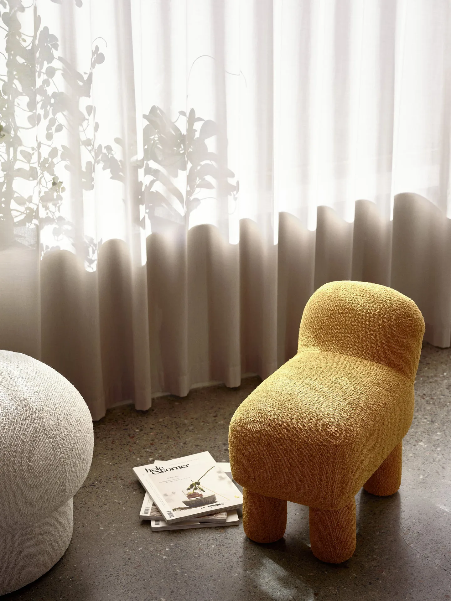 Lulu Pouf 36 x 65cm, Yellow Design House Stockholm