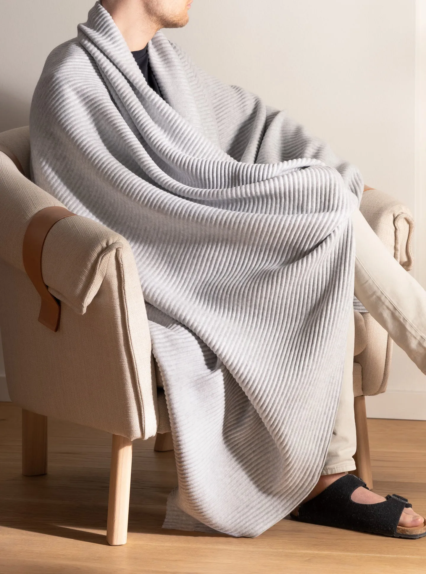 Pleece Decke 140 x 160cm, Hellgrau Design House Stockholm