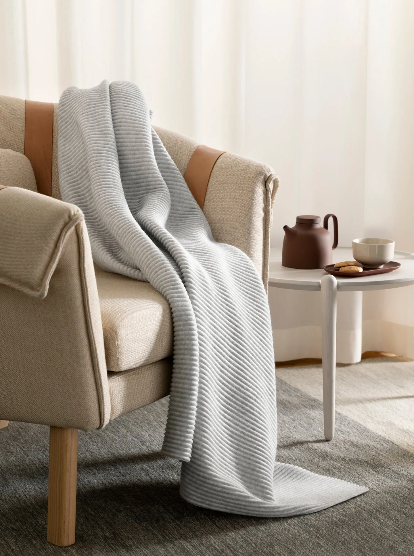 Pleece Decke 140 x 170cm, Hellgrau Design House Stockholm