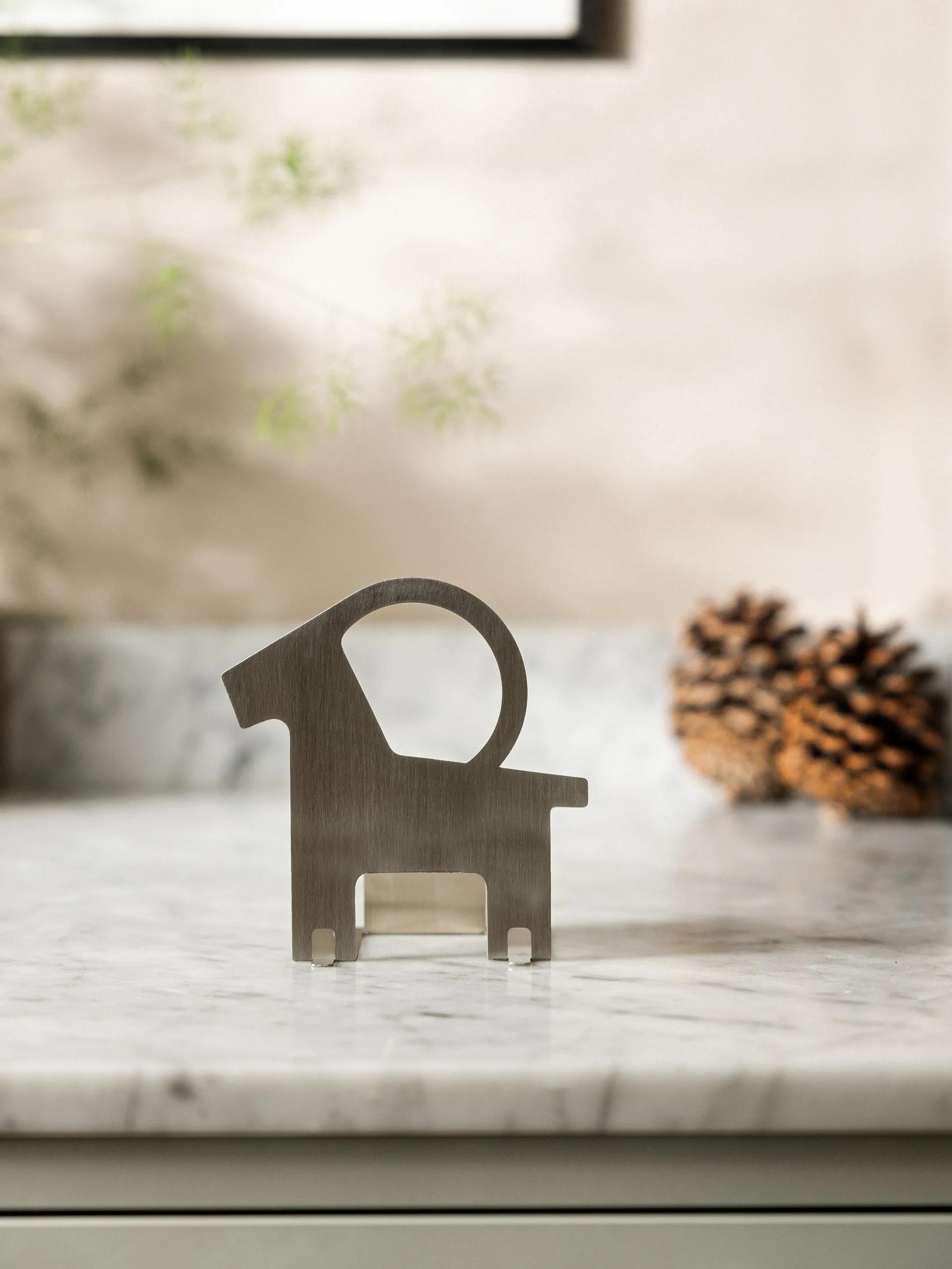 Pop-up Teelichthalter Weihnachtsbock, Messing Design House Stockholm