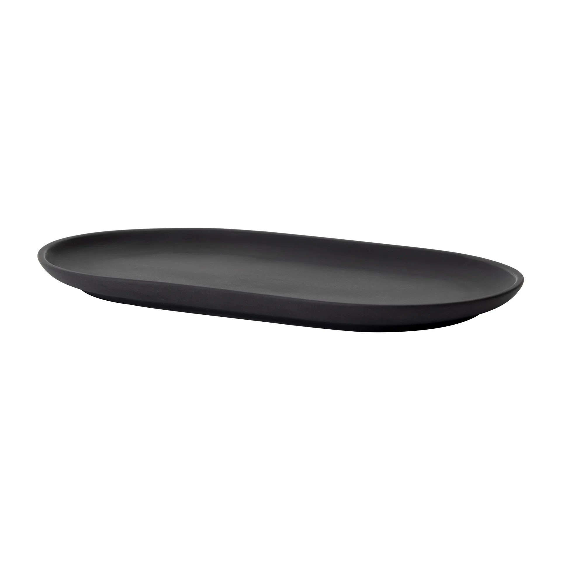 Sand Teller oval 12,5 x 20cm, Black clay Design House Stockholm