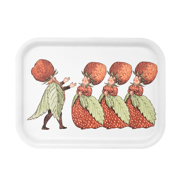 The Strawberry Family Tablett 20 x 27cm - White - Design House Stockholm