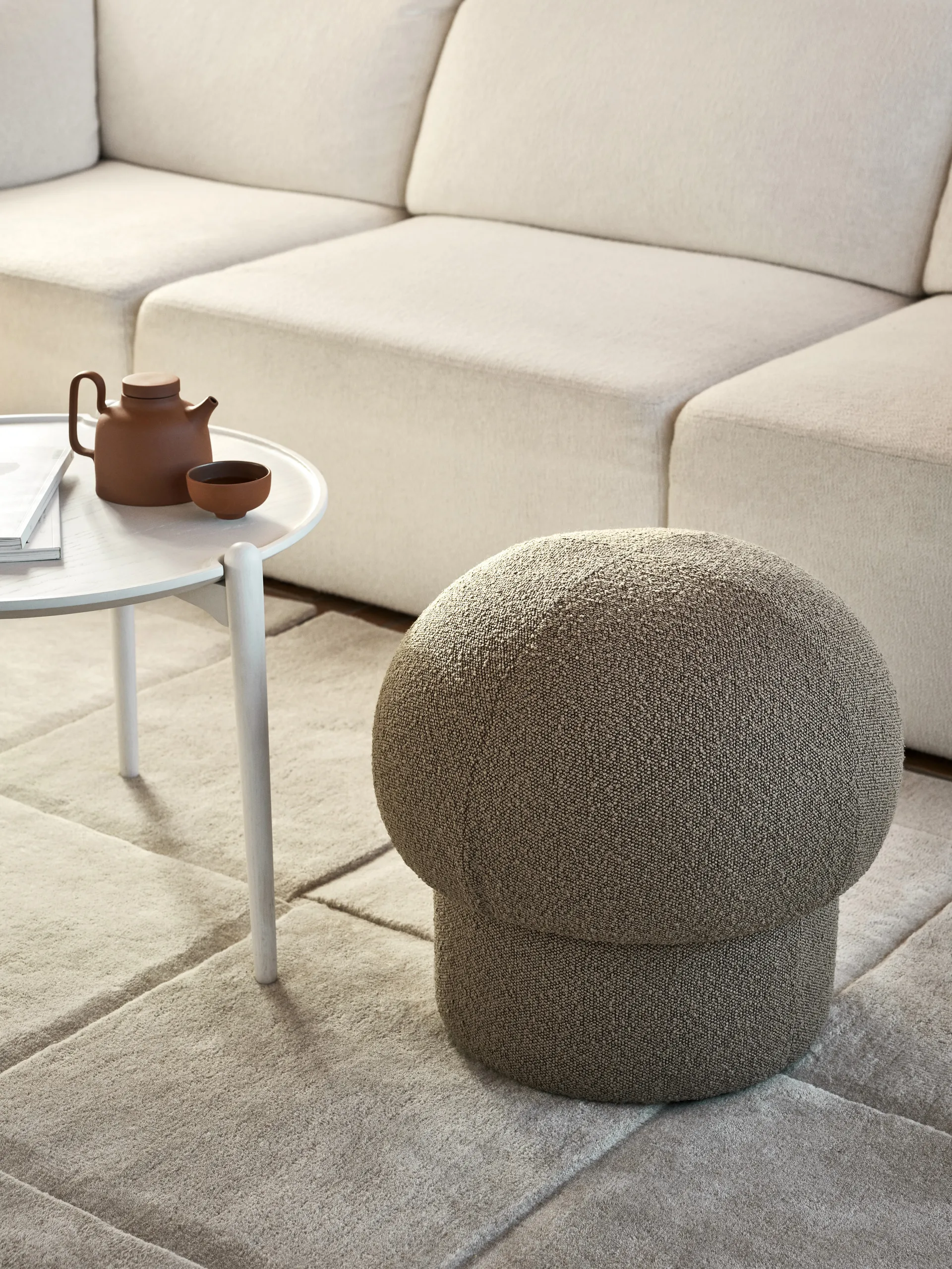 Uno Pouf Sitzkissen Ø50cm, Brown Design House Stockholm