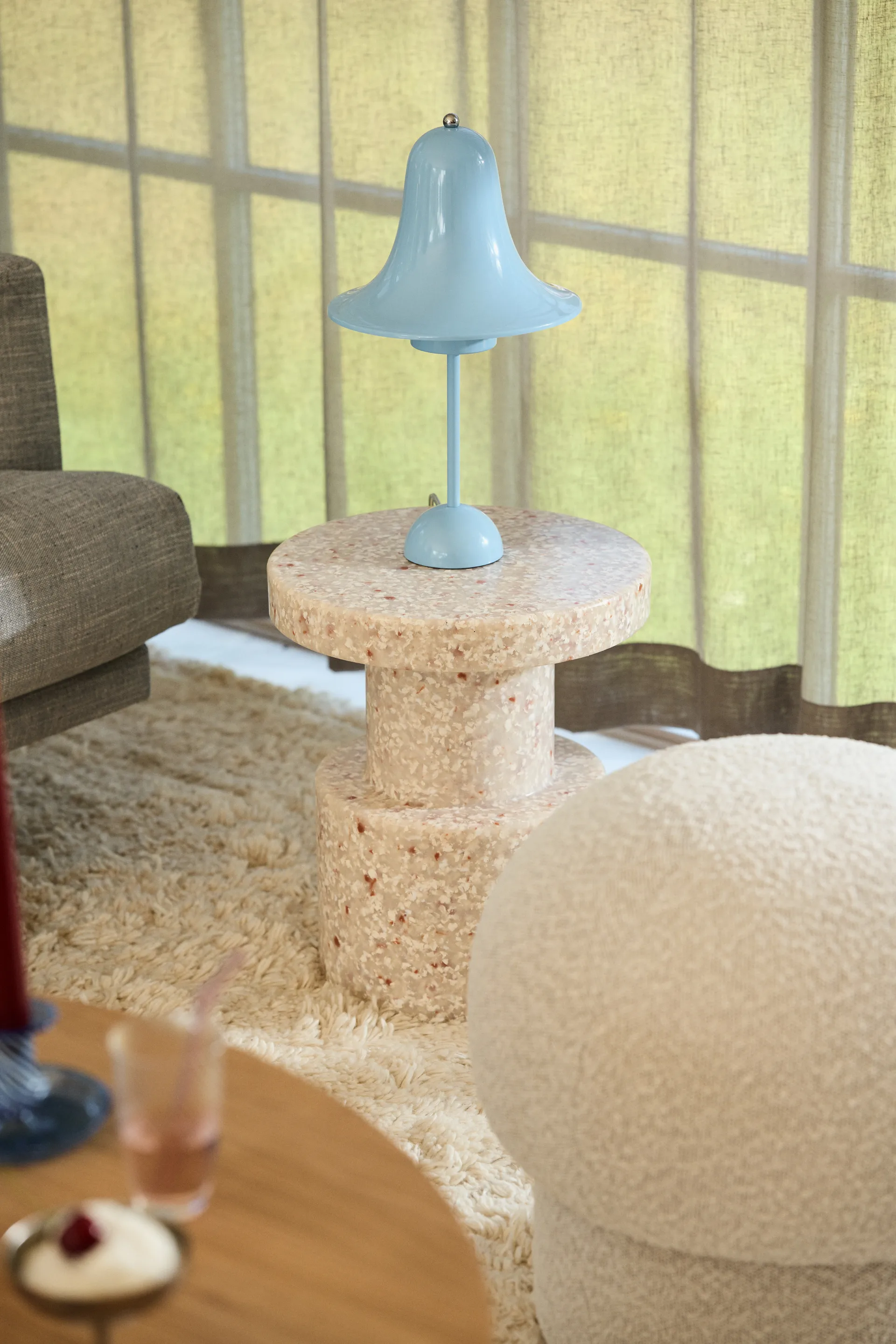 Uno Pouf Sitzkissen Ø50cm, Cream Design House Stockholm