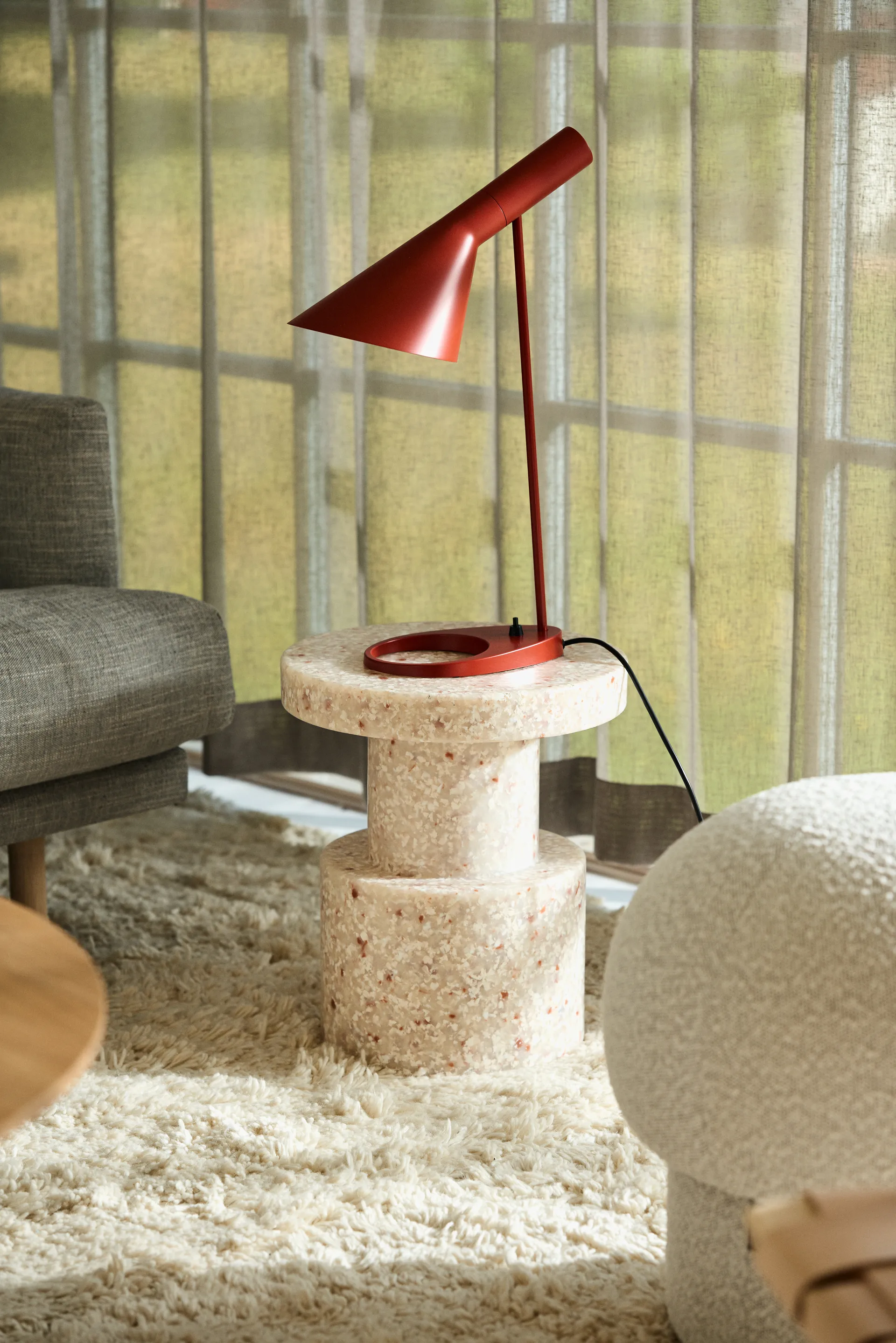 Uno Pouf Sitzkissen Ø50cm, Cream Design House Stockholm