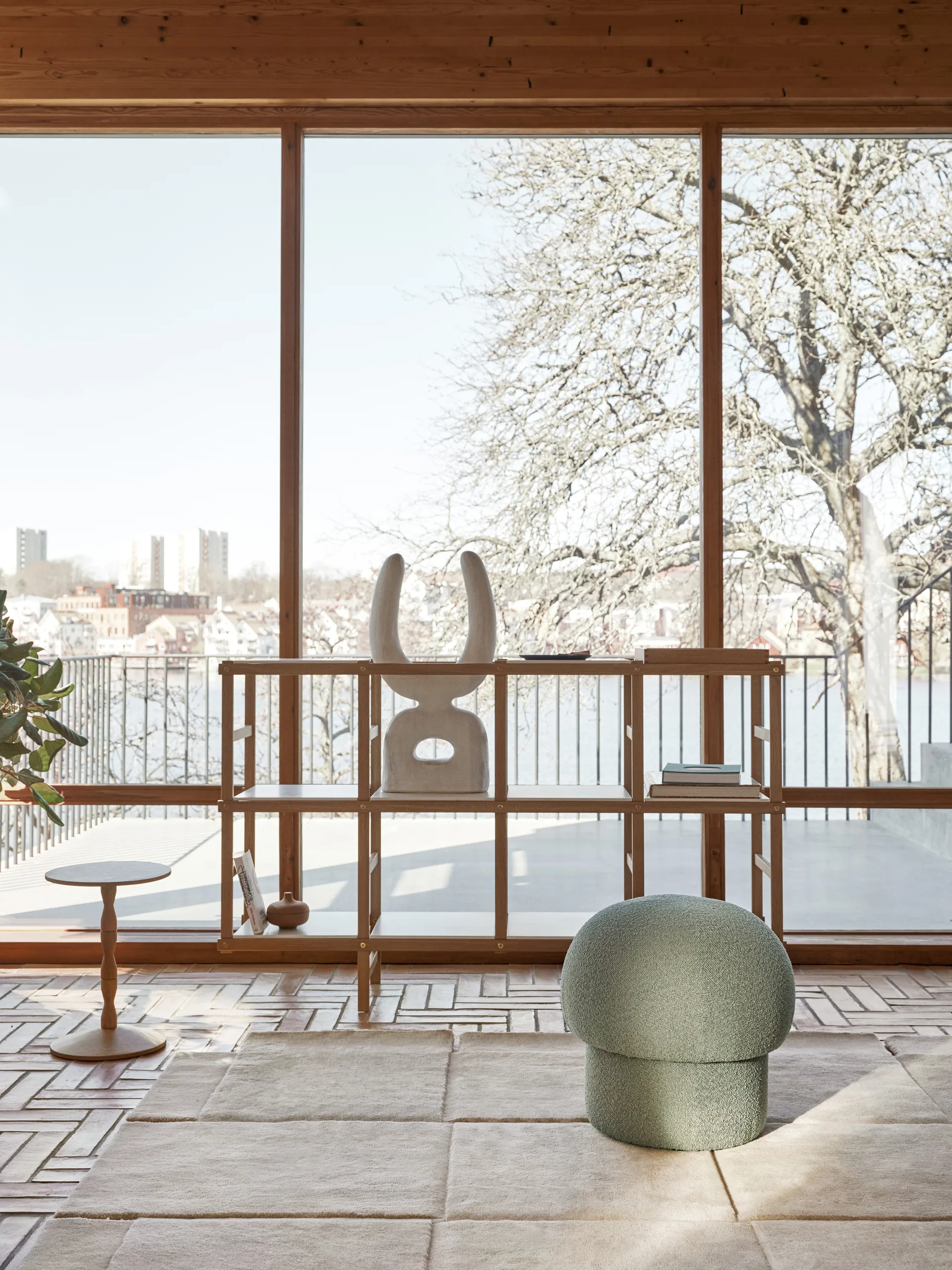 Uno Pouf Sitzkissen Ø50cm, Green Design House Stockholm