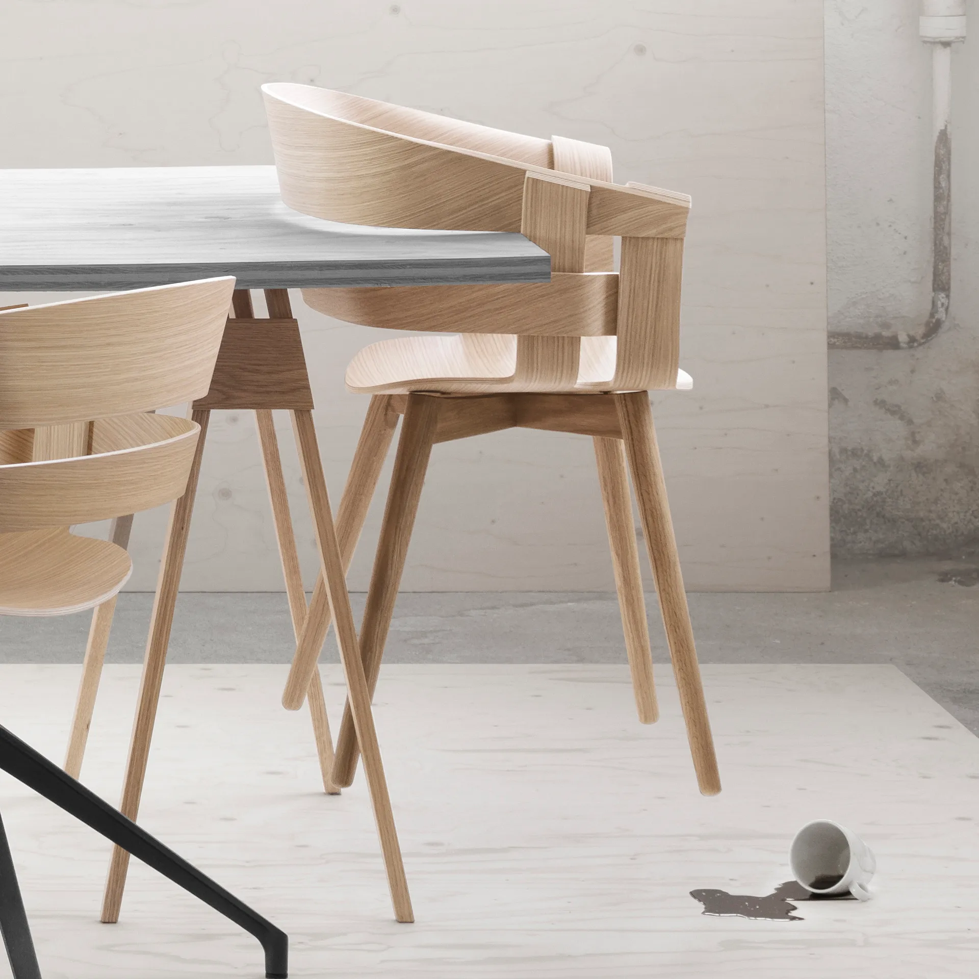 Wick Chair Stuhl, Eiche-Eichenbeine Design House Stockholm
