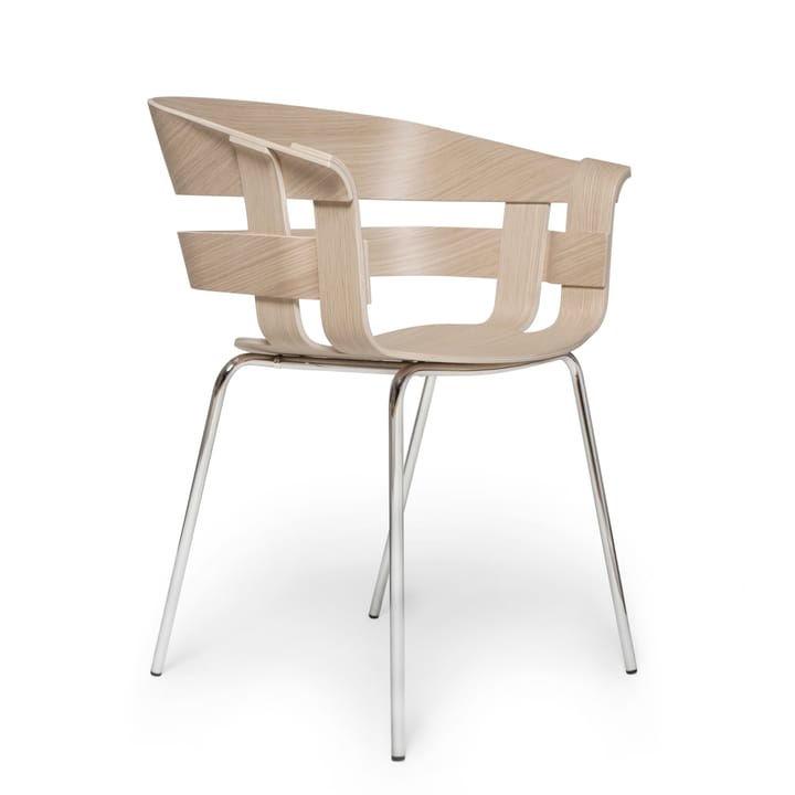 Wick Chair Stuhl - Eiche-verchromte Beine - Design House Stockholm